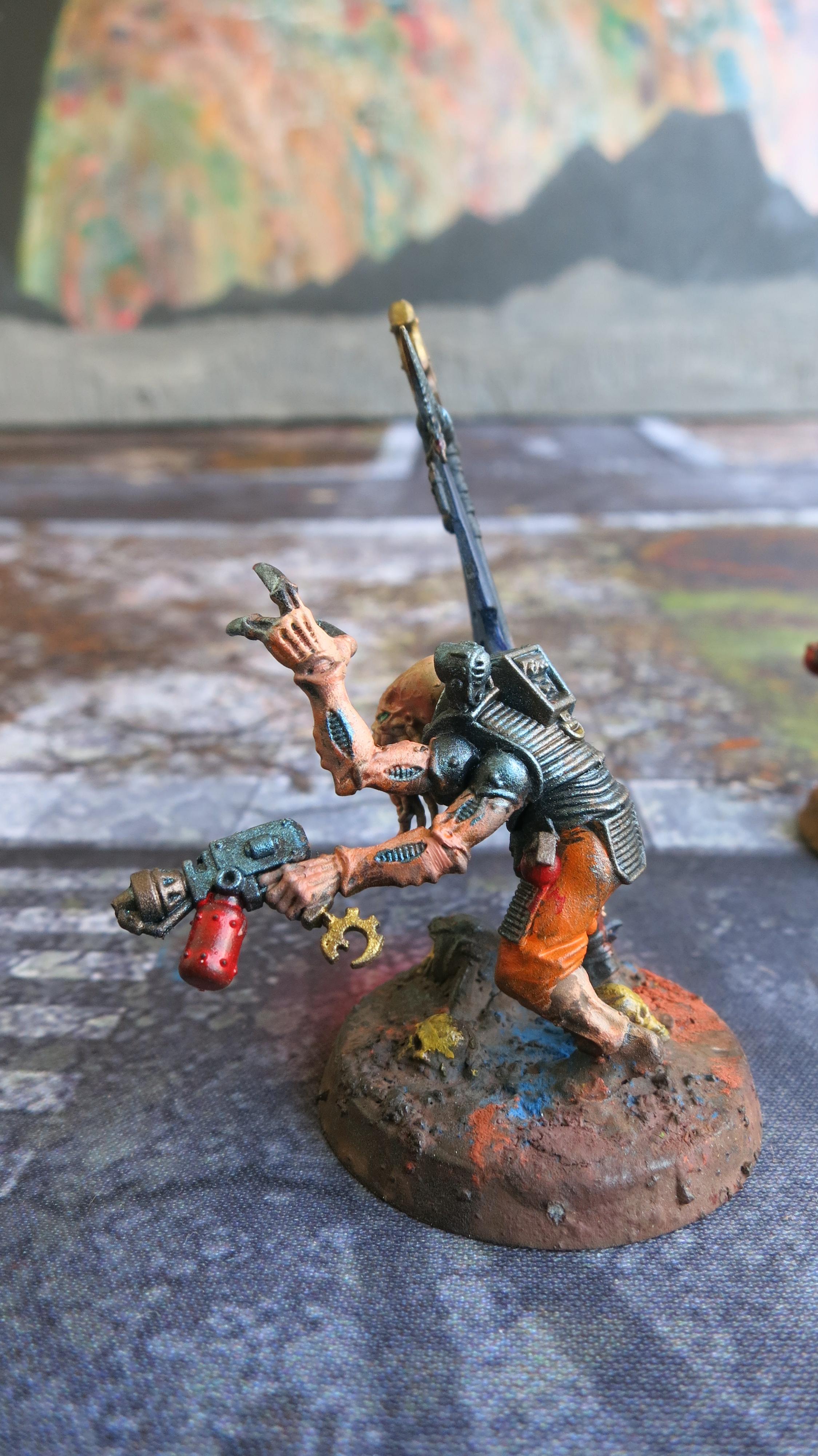 Acolyte Hybrid, Cult Icon, Genestealer Cult, Hand Flamer