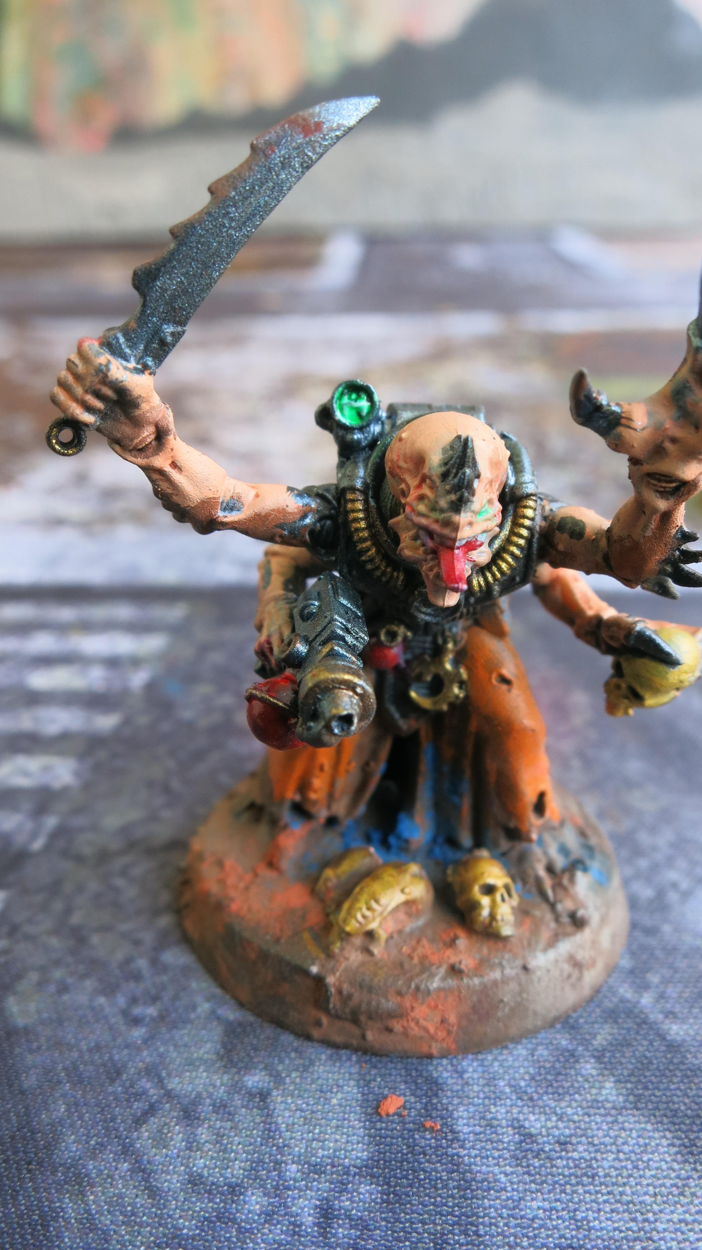 Acolyte Leader, Genestealer Cult, Heavy Flamer, Neophyte Hybrid