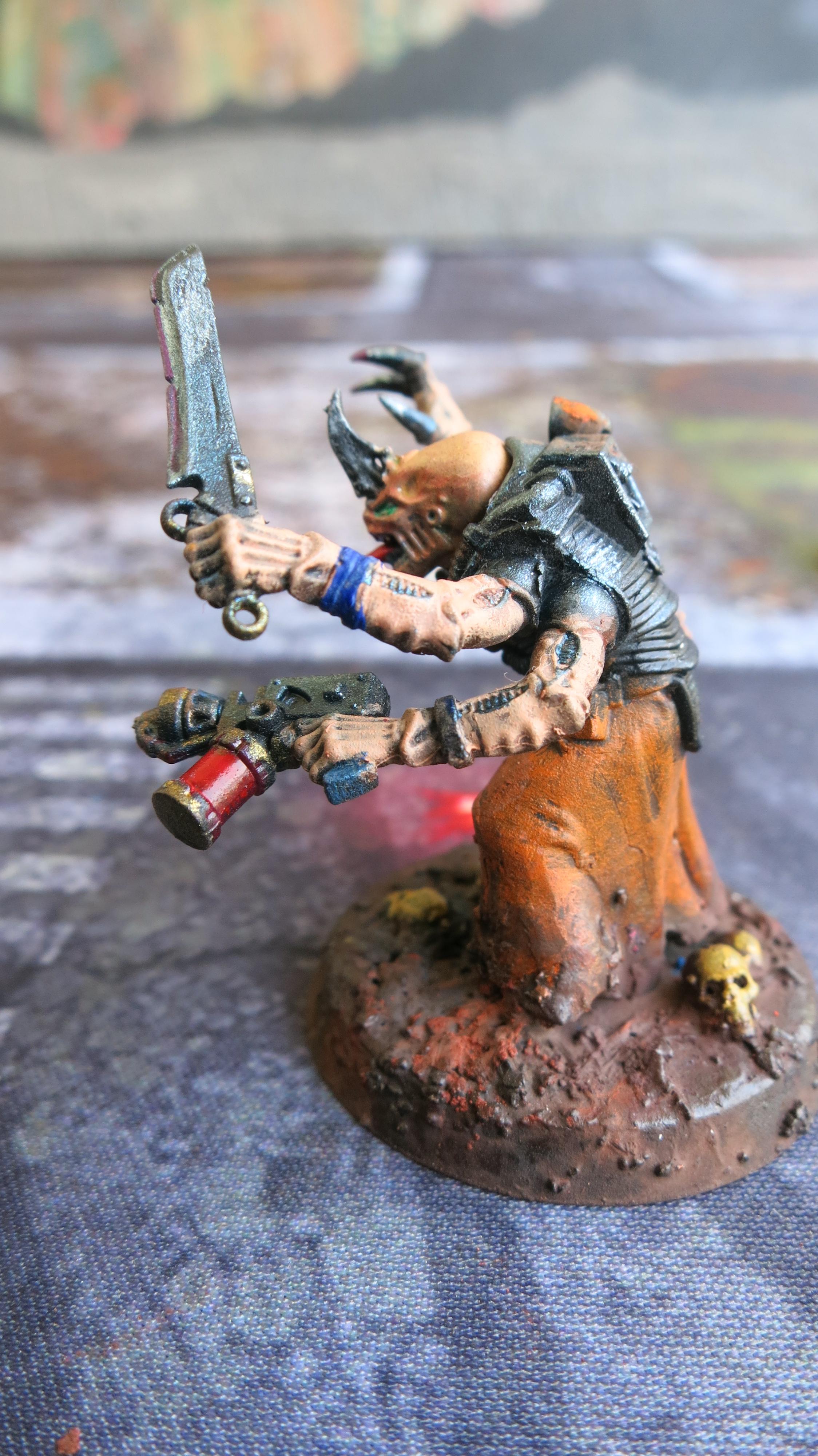 Acolyte Leader, Genestealer Cult, Heavy Flamer, Neophyte Hybrid