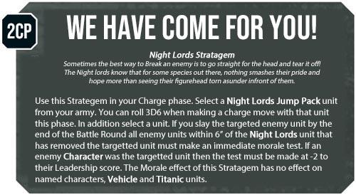 Chaos Space Marines, Heretic Astartes, Homebrew Rules, Night Lords, Proposed Rules, Warhammer 40,000