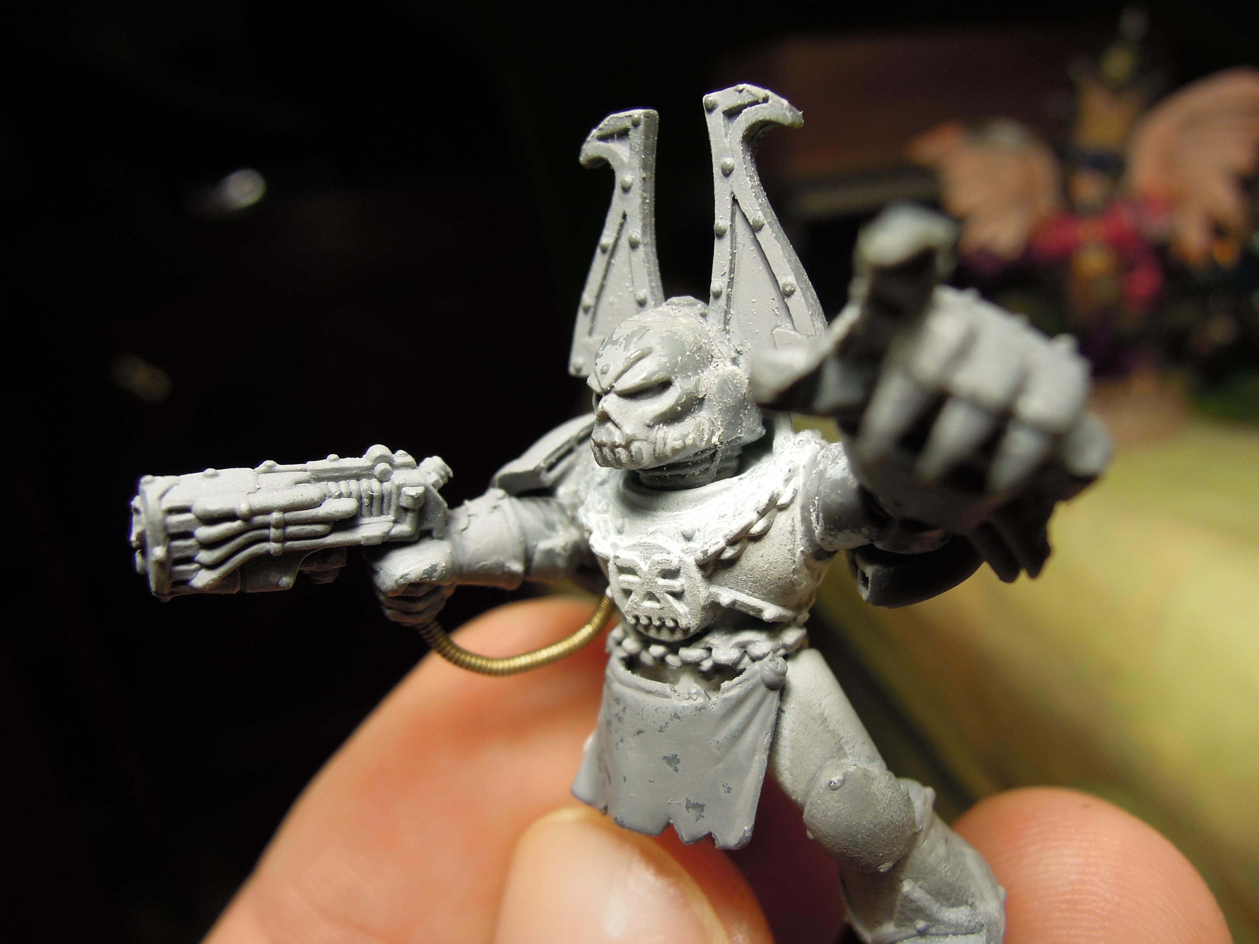 Berserk, Berserkers, Berzerk, Berzerker, Blood For The Blood God, Chaos, Chaos Space Marines, Conversion, Heresy, Heretic Astartes, Infantry, Khorne, Plasma Pistol, Power Fist, Skull Champion, Skulls For Skull Throne, Traitor Legions, Warhammer 40,000, Work In Progress, World Eaters