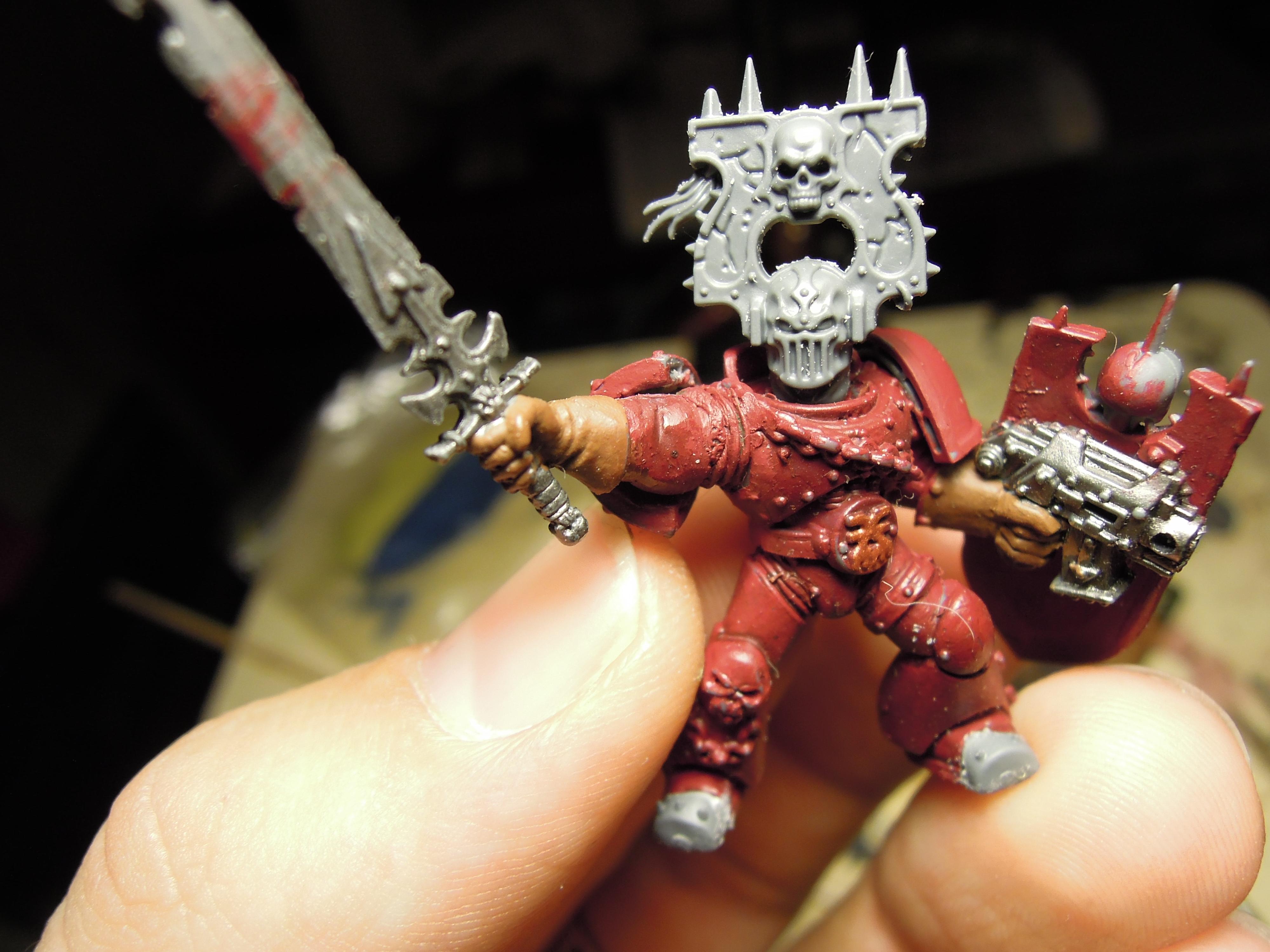 Berserk, Berserkers, Berzerk, Berzerker, Blood For The Blood God, Bolt Pistol, Chaos, Chaos Space Marines, Conversion, Heresy, Heretic Astartes, Infantry, Khight, Khorne, Kitbash, Shield, Skulls For Skull Throne, Sword, Traitor Legions, Warhammer 40,000, Work In Progress, World Eaters