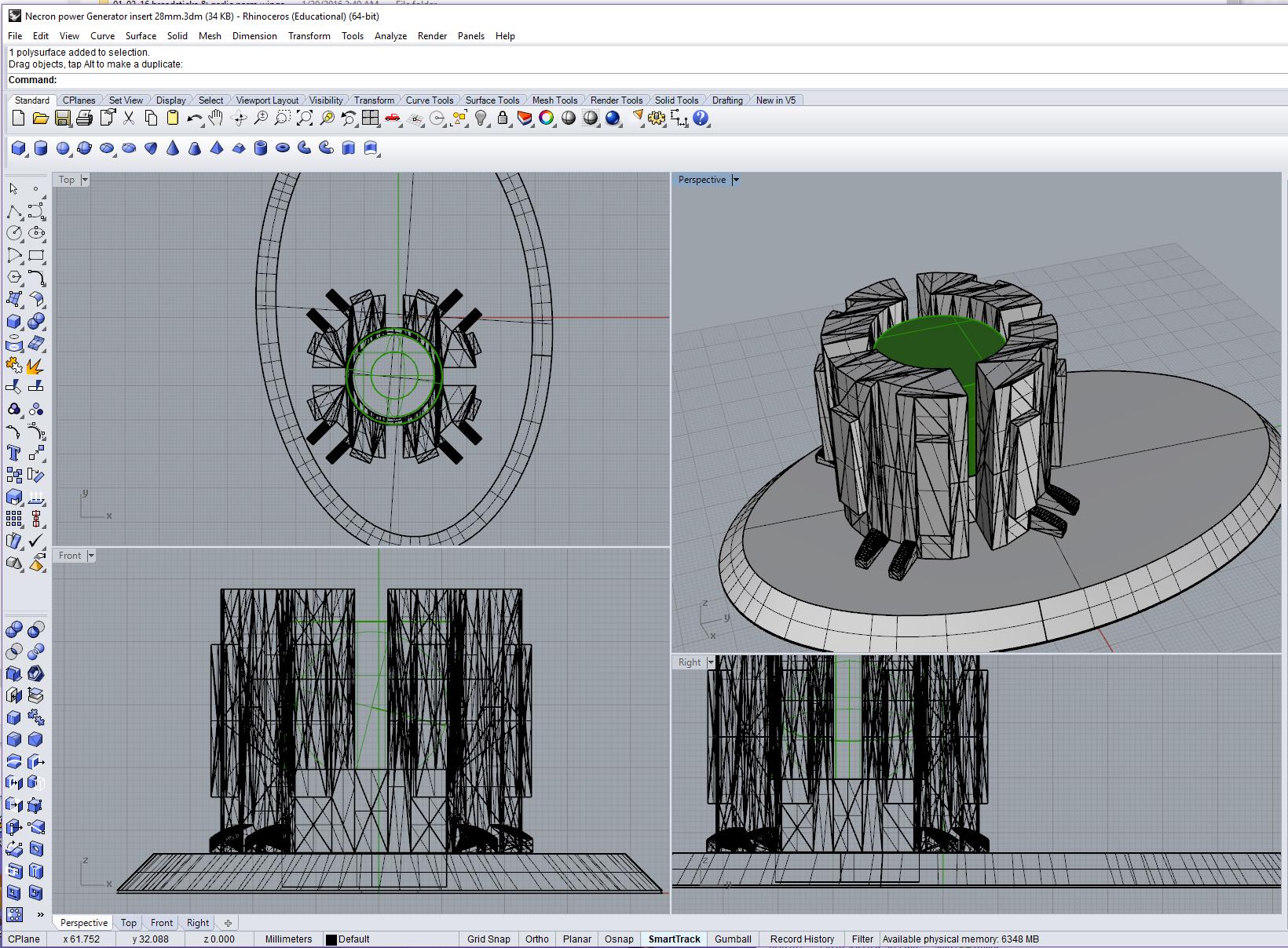 Necron 3D printed LED lighted scatter terrain 09