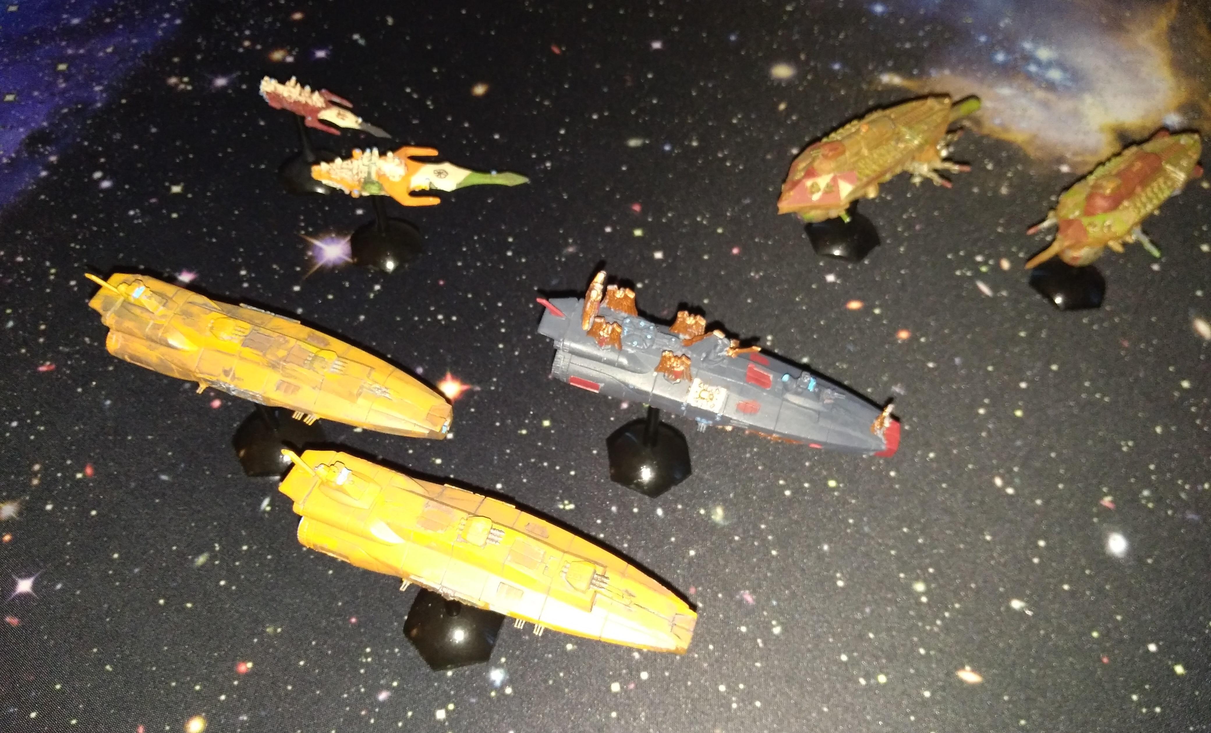 Bandai, Battlefleet Gothic, Mass Conveyor, Orks, Yamato