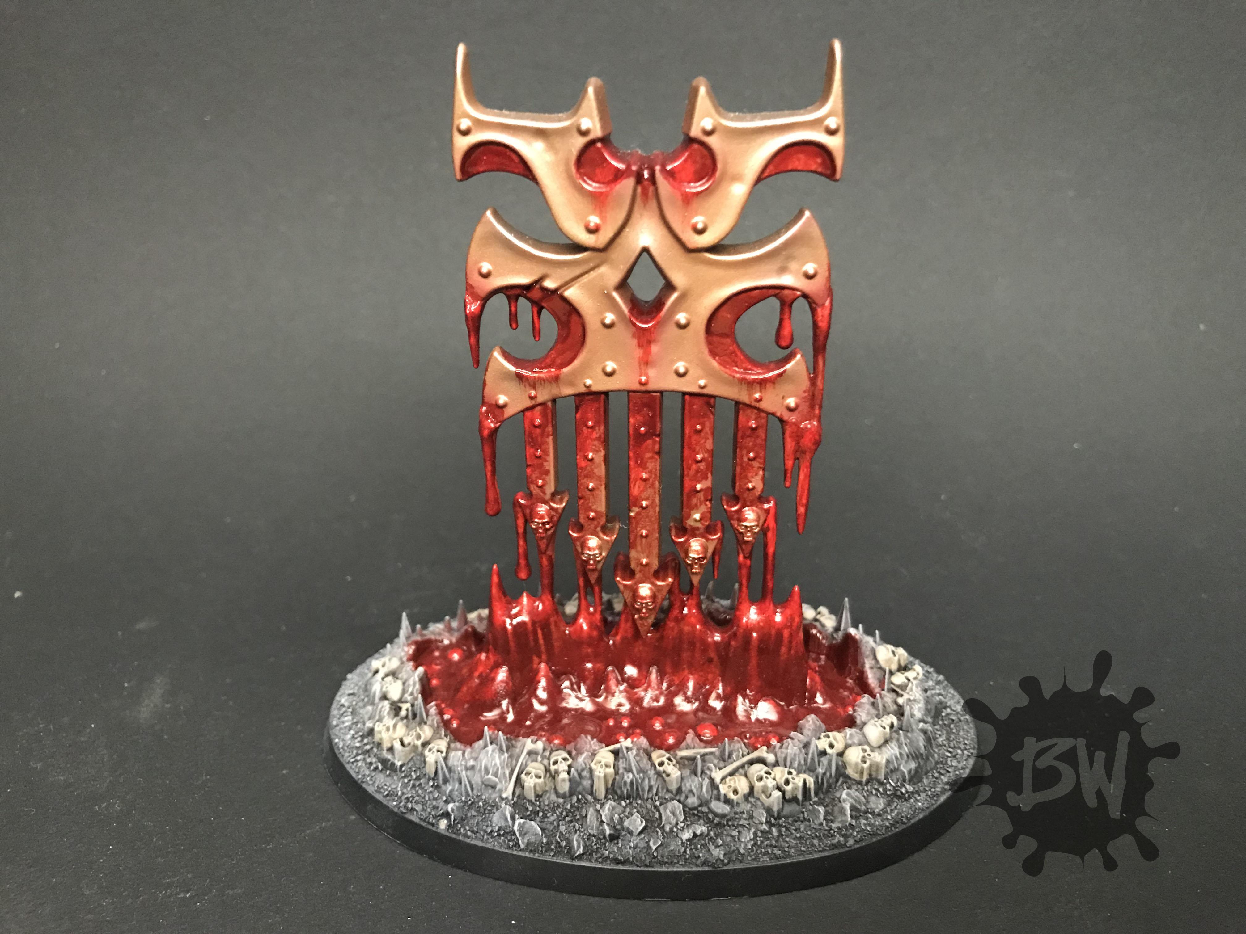 Age Of Sigmar, Bleeding Icon, Bw, Chaos, Hexgorger Skulls, Judgements Of Khorne, Khorne, Warhammer Fantasy, Wrath-axe