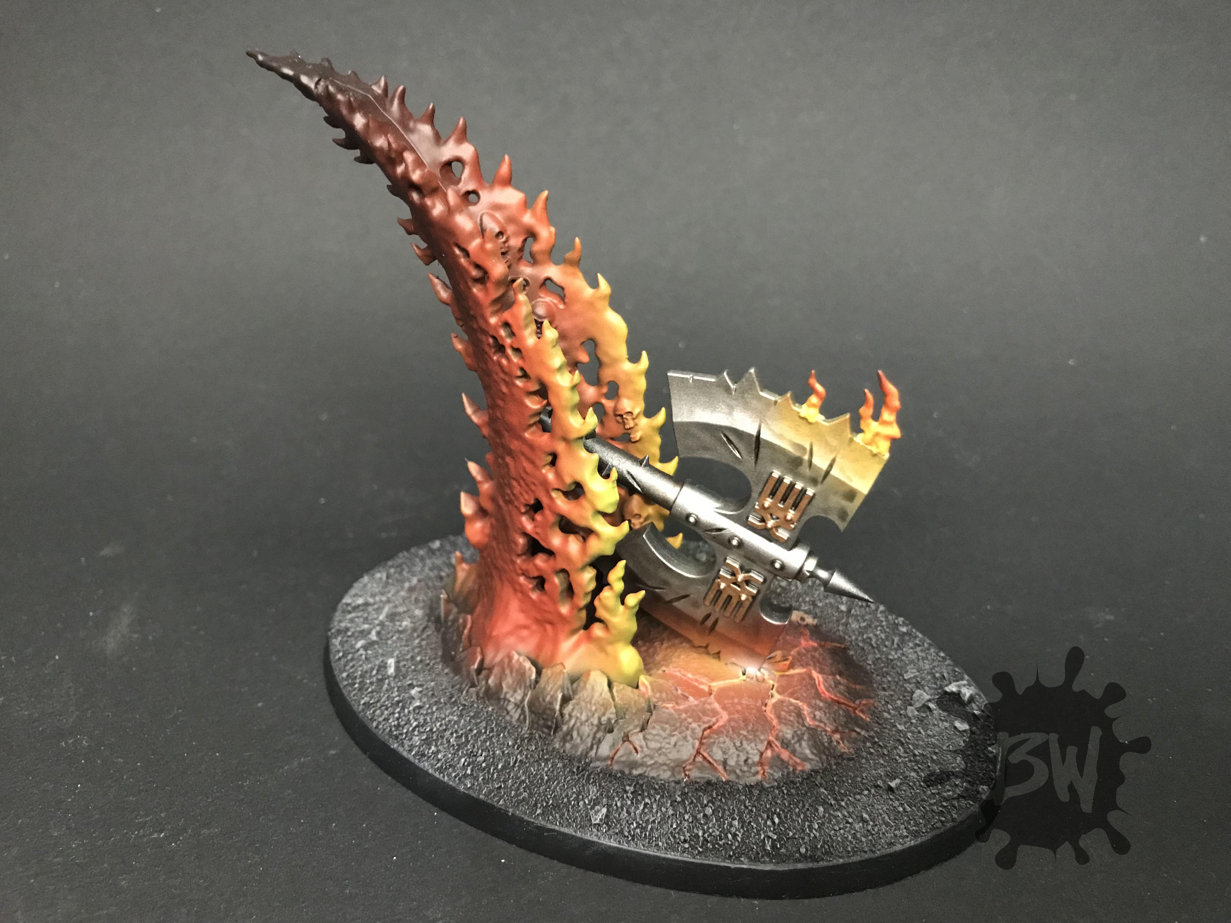 Age Of Sigmar, Bleeding Icon, Bw, Chaos, Hexgorger Skulls, Judgements Of Khorne, Khorne, Warhammer Fantasy, Wrath-axe