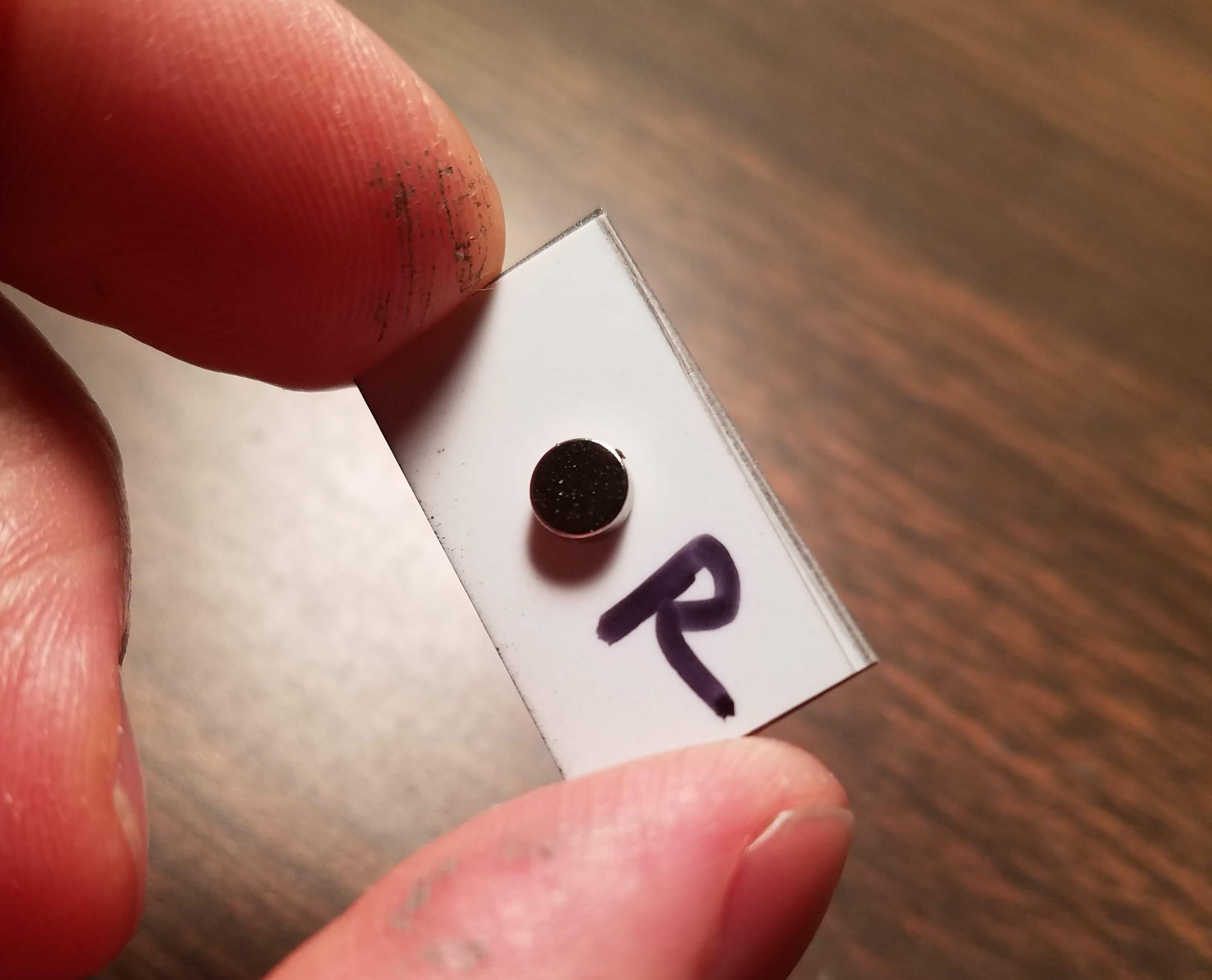Staging and labeling the magnets and styrene contact plates