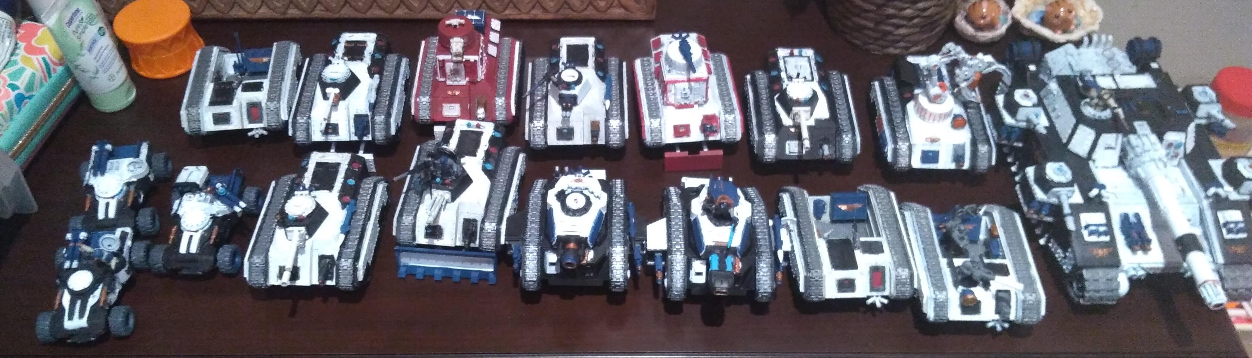 Adeptus Arbites, Centaur, Chimera, Conversion, Dunerunner, Hellhound, Leman Russ, Salamandar, Shadowsword, Tank, Trojan