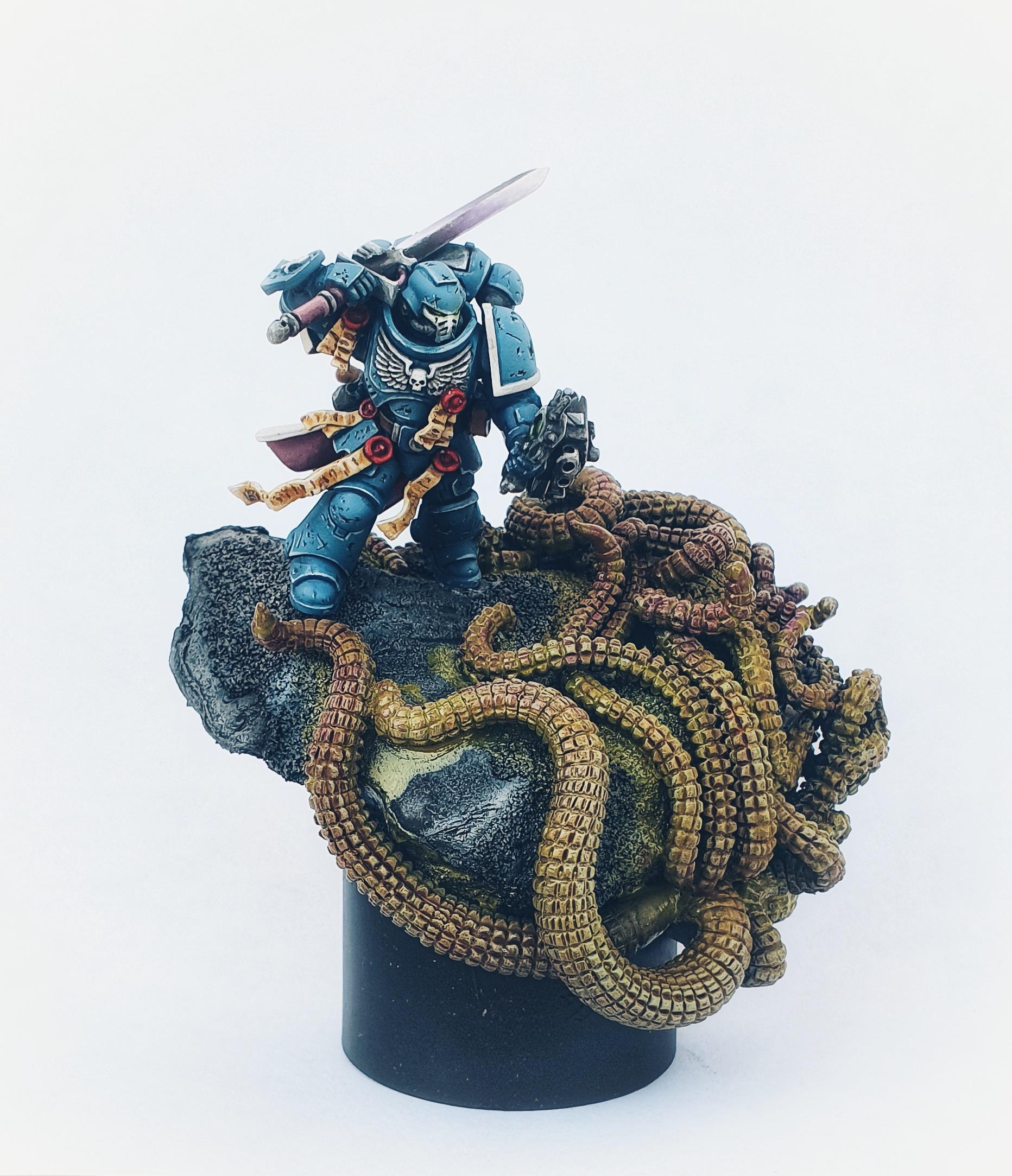 Display, Grey Knights, Nurgle Base, Space Marines, Warhammer 40,000