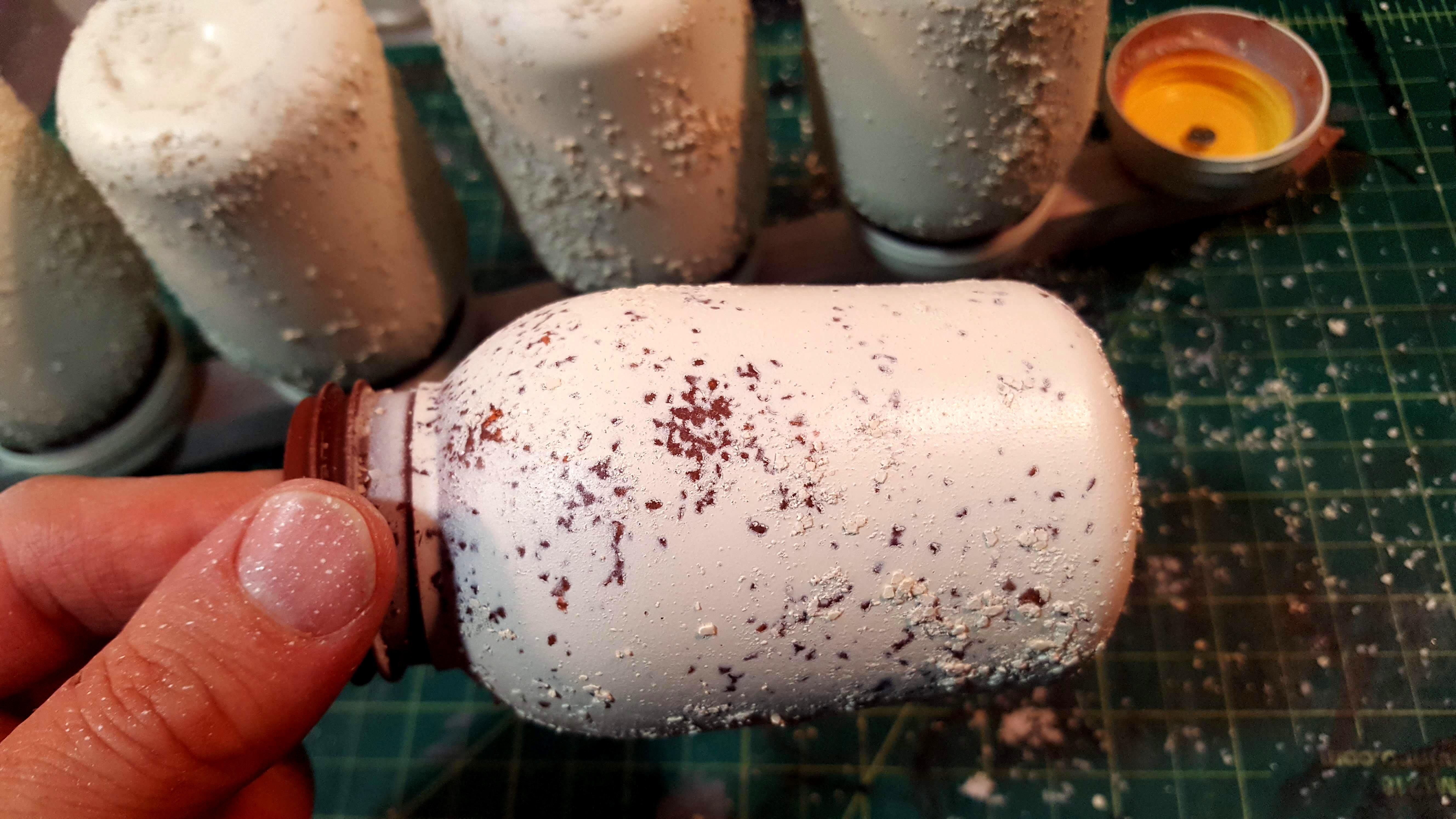 The salt was very hard to remove from the surface