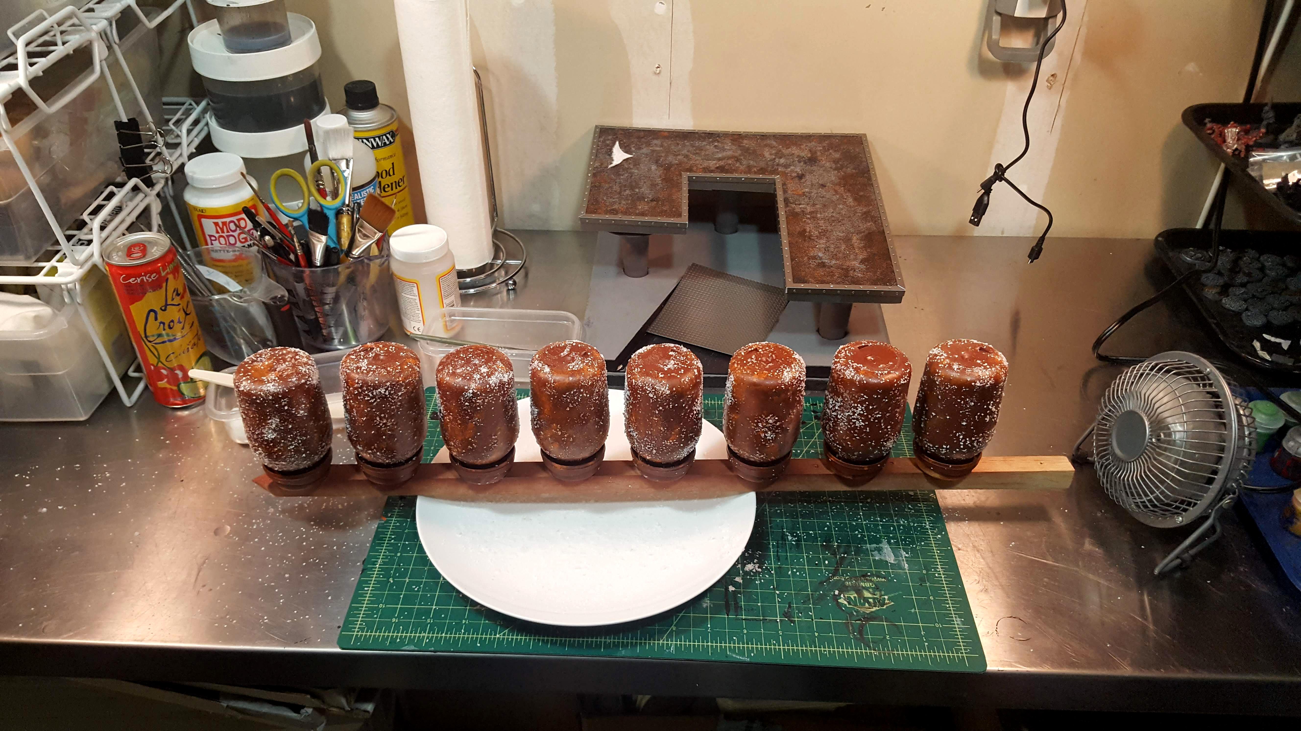 Salt applied and dried