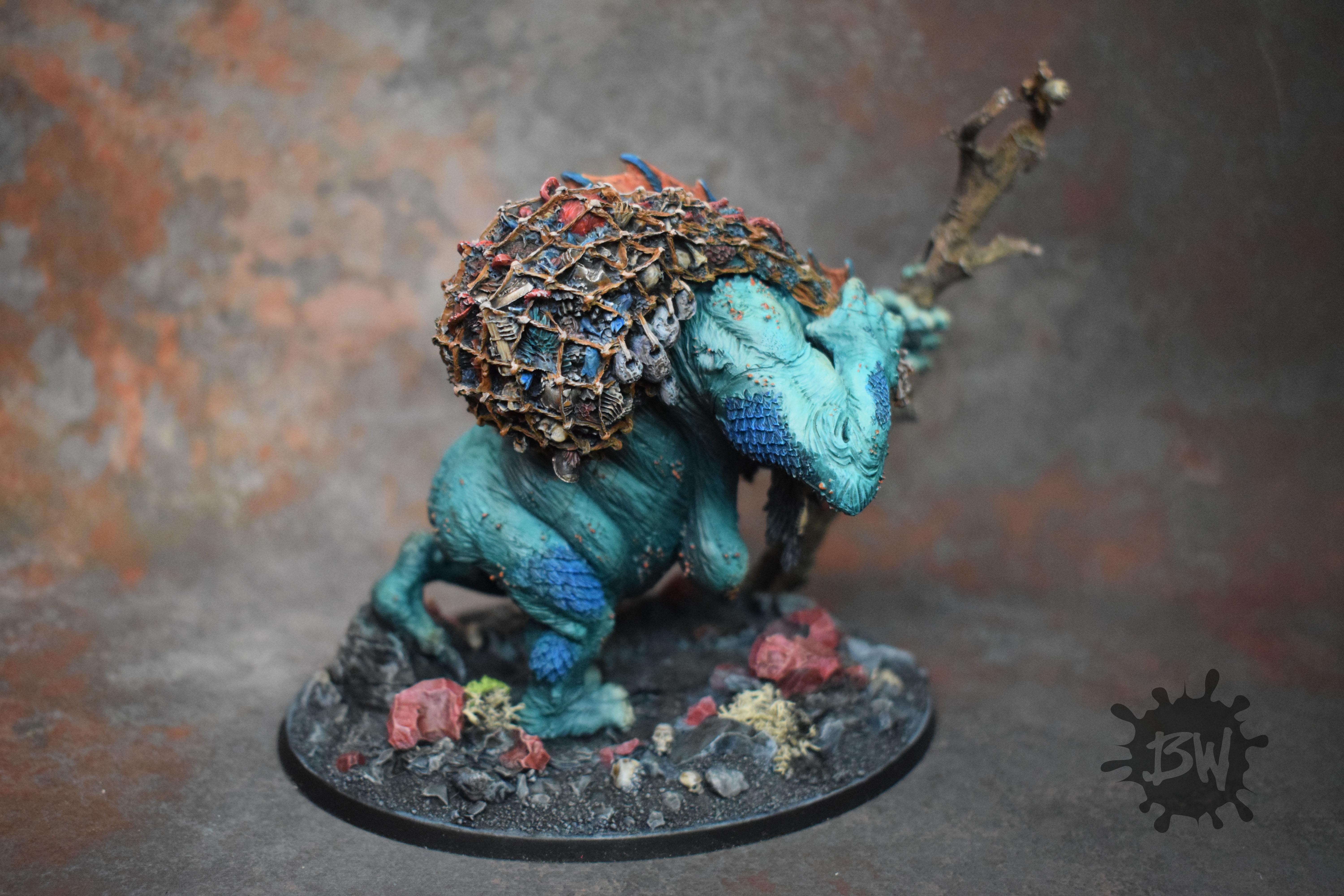 Age Of Sigmar, Bw, Destruction, Gloomspite Gitz, Troggoth, Troggoth Hag, Warhammer Fantasy