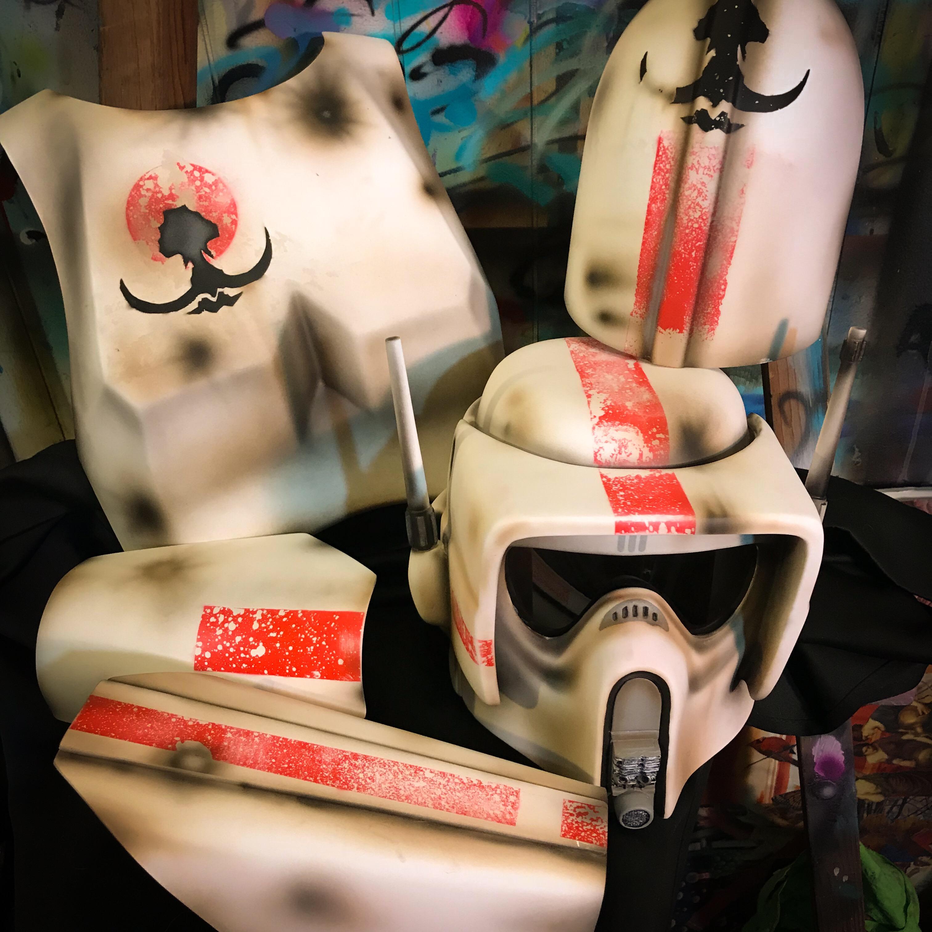 Airbrush, Battle Damage, Blaster Marks, Chipping, Cosplay, Custom Armor, Scout Trooper, Star Wars, Storm Troopers, Worn Paint