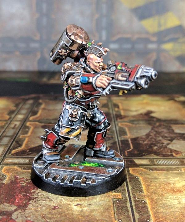 Ganger, House Goliath, Iron Lords, Leader, Necromunda, Skullshank, Underhive