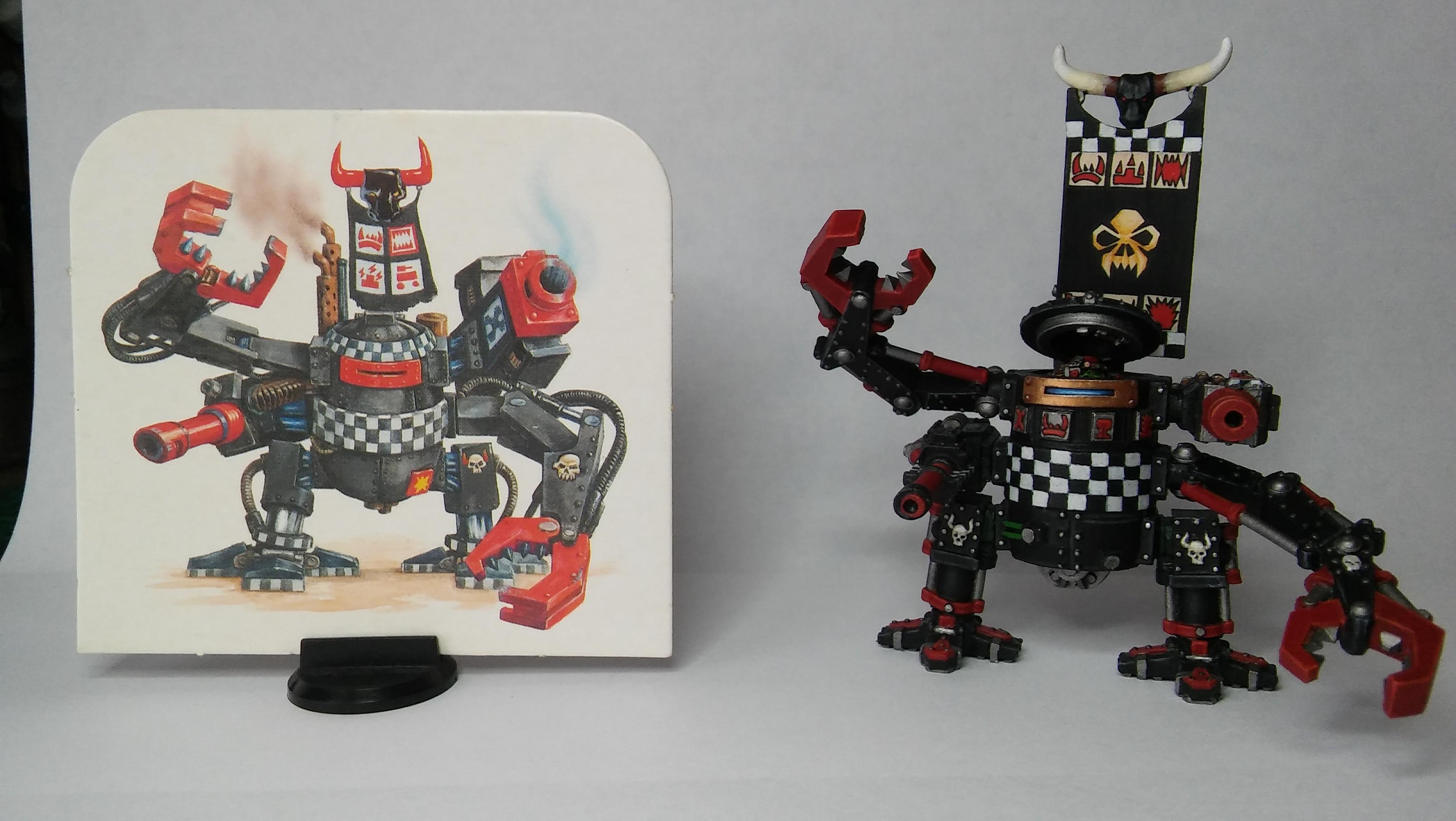 2nd Ed, 2nd Ed. Ork Dreadnought, Cardboard, Dreadnought, Ork Dreadnought, Orks, Space Orks, Walker
