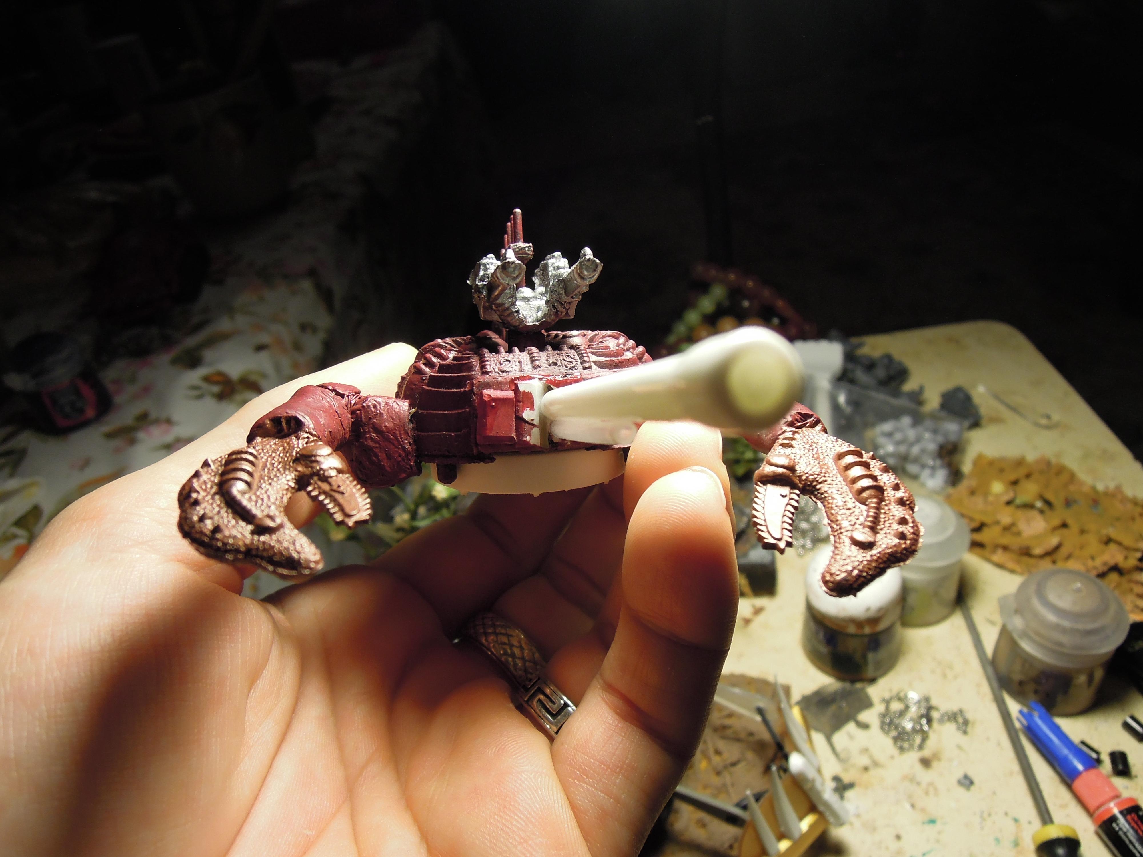 Armored Vehicle, Blood Pact, Chaos, Claws, Conversion, Daemon Engine, Heavy Support, Heresy, Scorpion, Scratch Build, Tank, Technolog, Tehnolog, Warhammer 40,000, Work In Progress