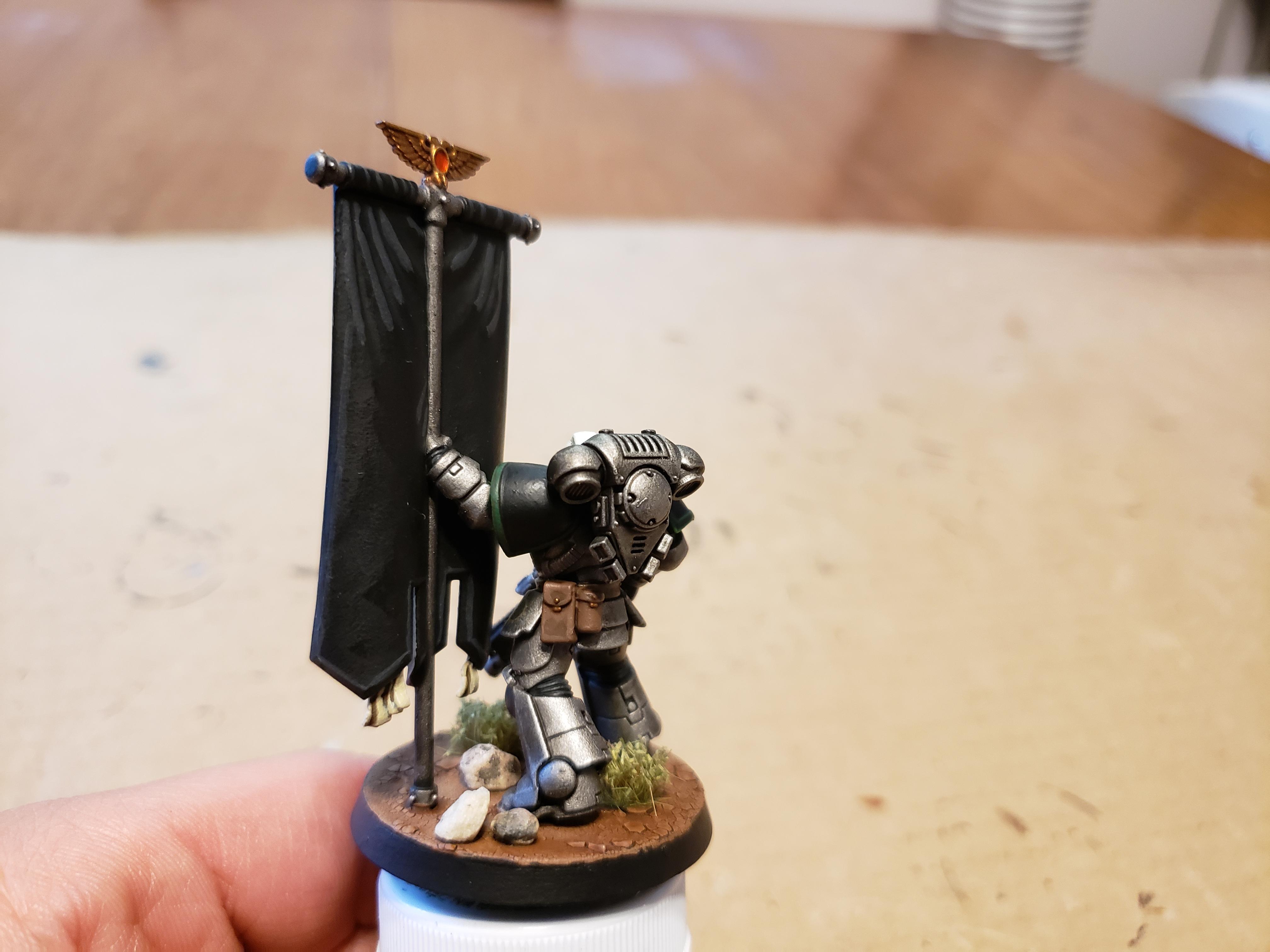Ancient, Astartes Banner, Bolt Rifle, Doom Legion, Primaris, Primaris Ancient, Veteran