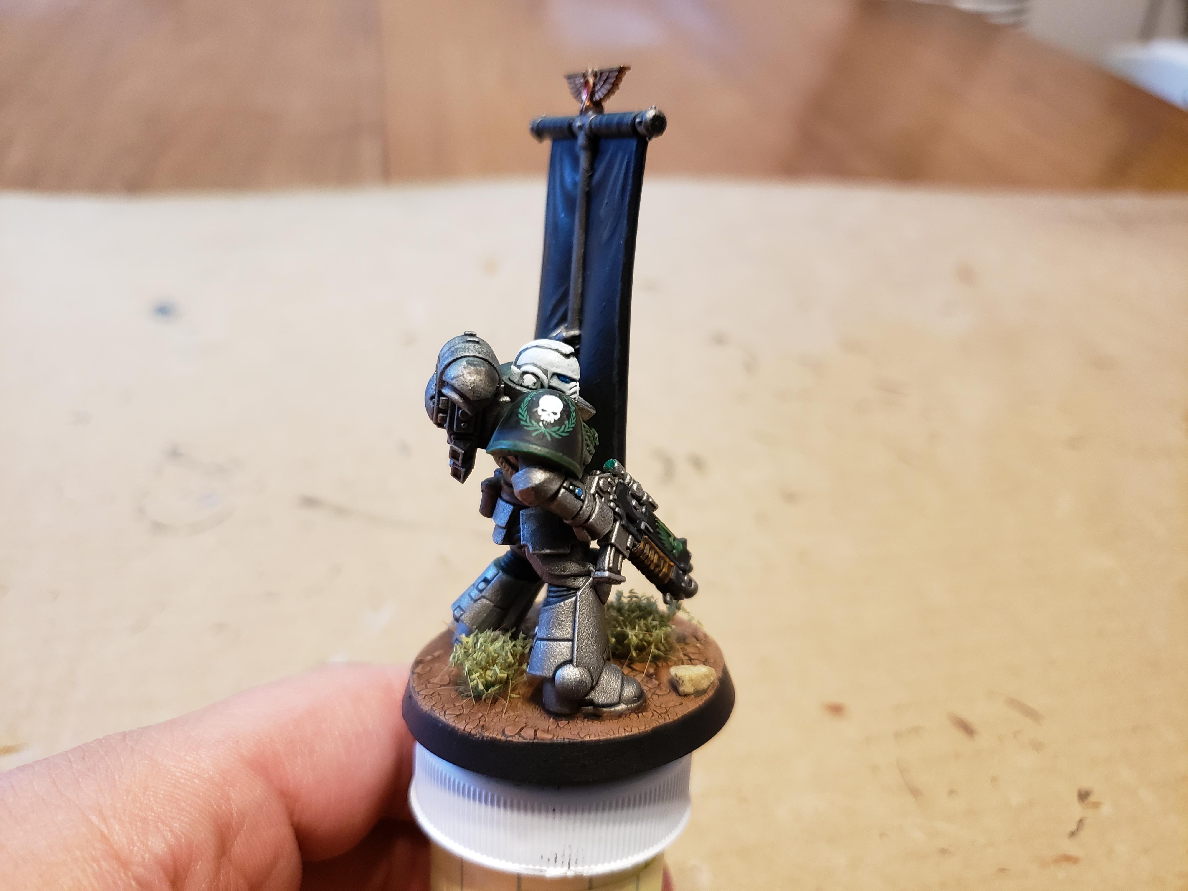 Ancient, Astartes Banner, Bolt Rifle, Doom Legion, Primaris, Primaris Ancient, Veteran
