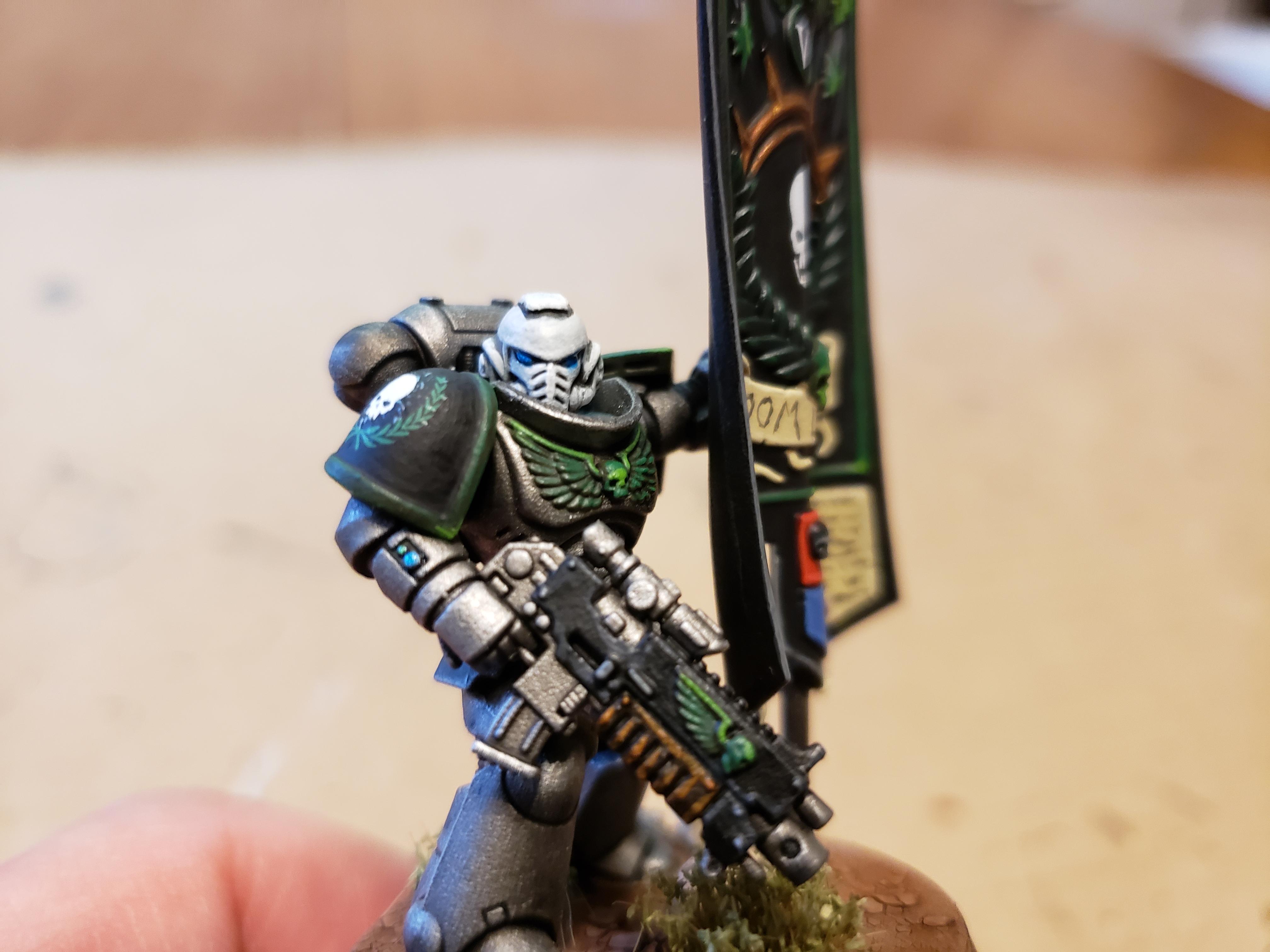 Ancient, Astartes Banner, Bolt Rifle, Doom Legion, Primaris, Primaris Ancient, Veteran
