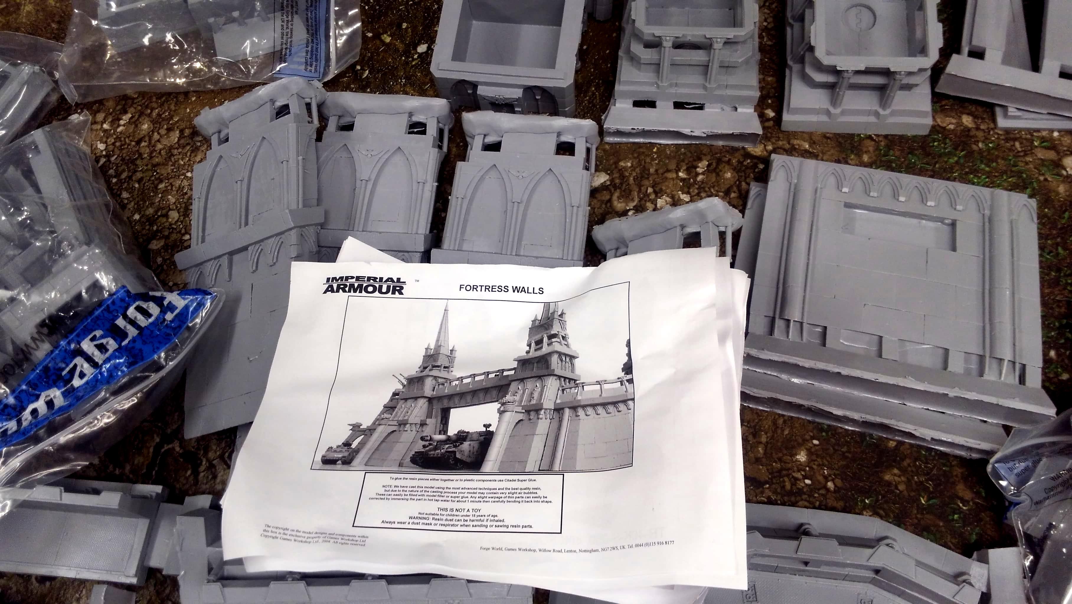 Forge World, Fortress Walls, Imperial Armour, Terrain, Work In Progress