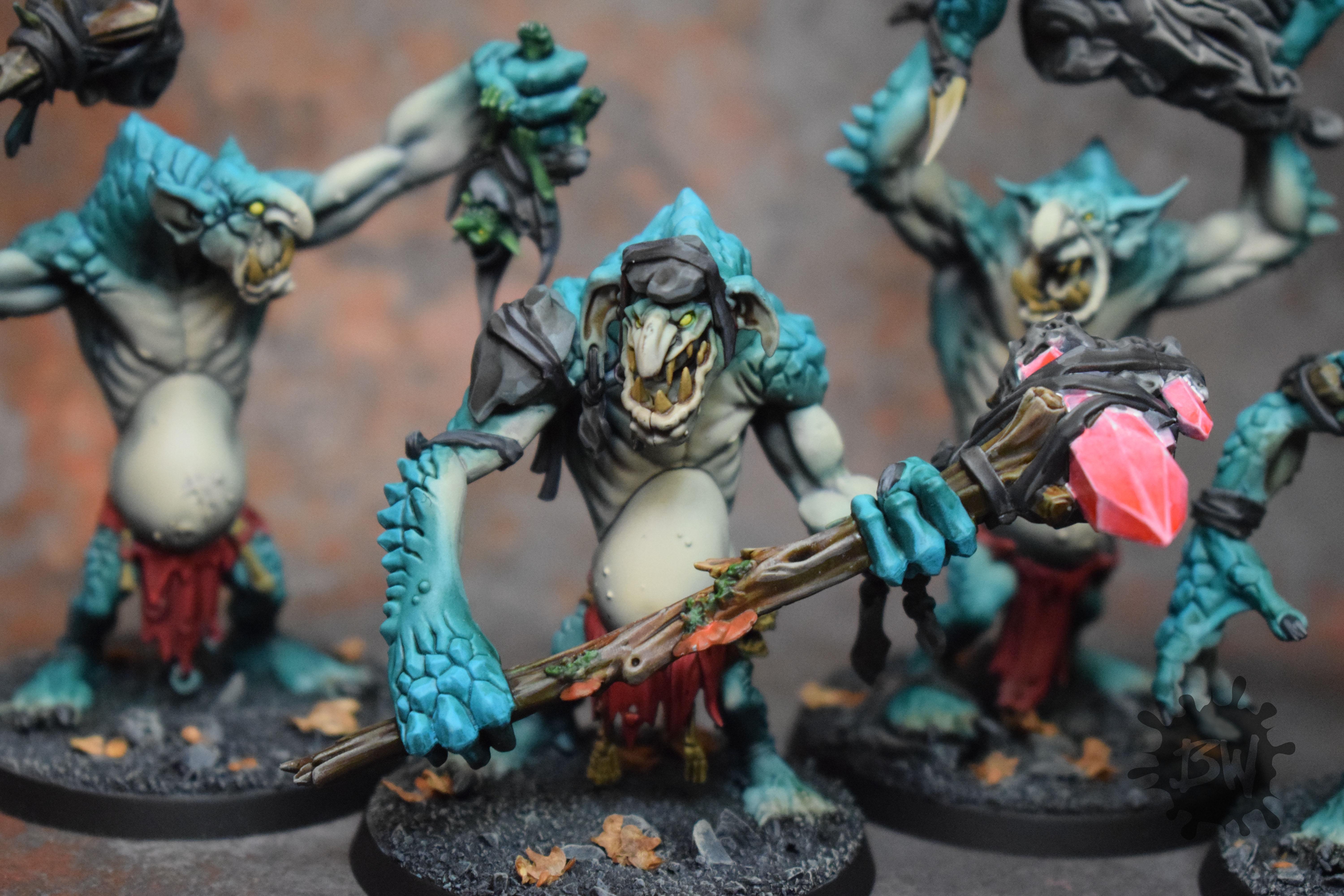 Age Of Sigmar, Bw, Destruction, Gloomspite Gitz, Rockgut Troggoths, Troggoth, Warhammer Fantasy