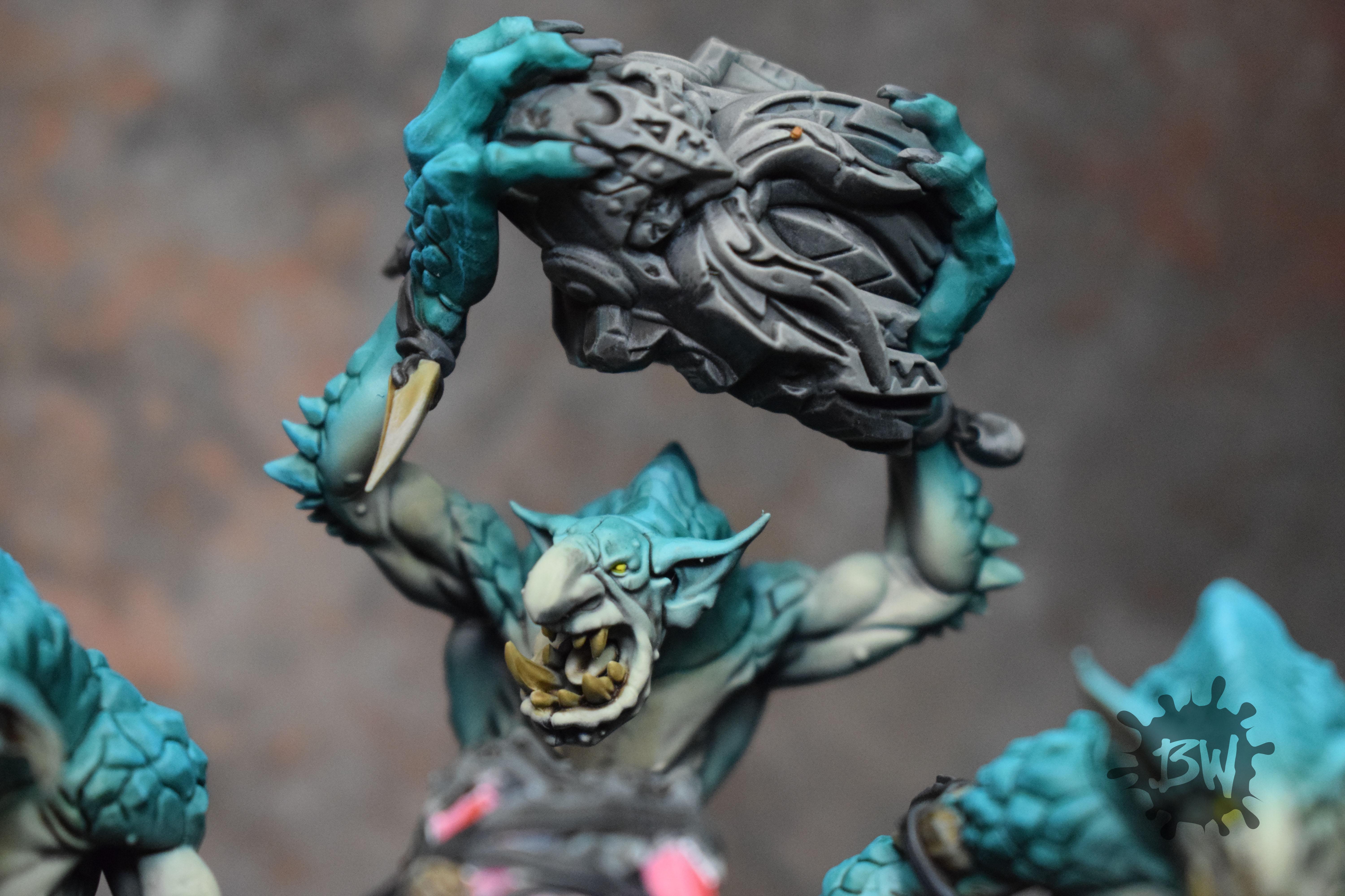 Age Of Sigmar, Bw, Destruction, Gloomspite Gitz, Rockgut Troggoths, Troggoth, Warhammer Fantasy
