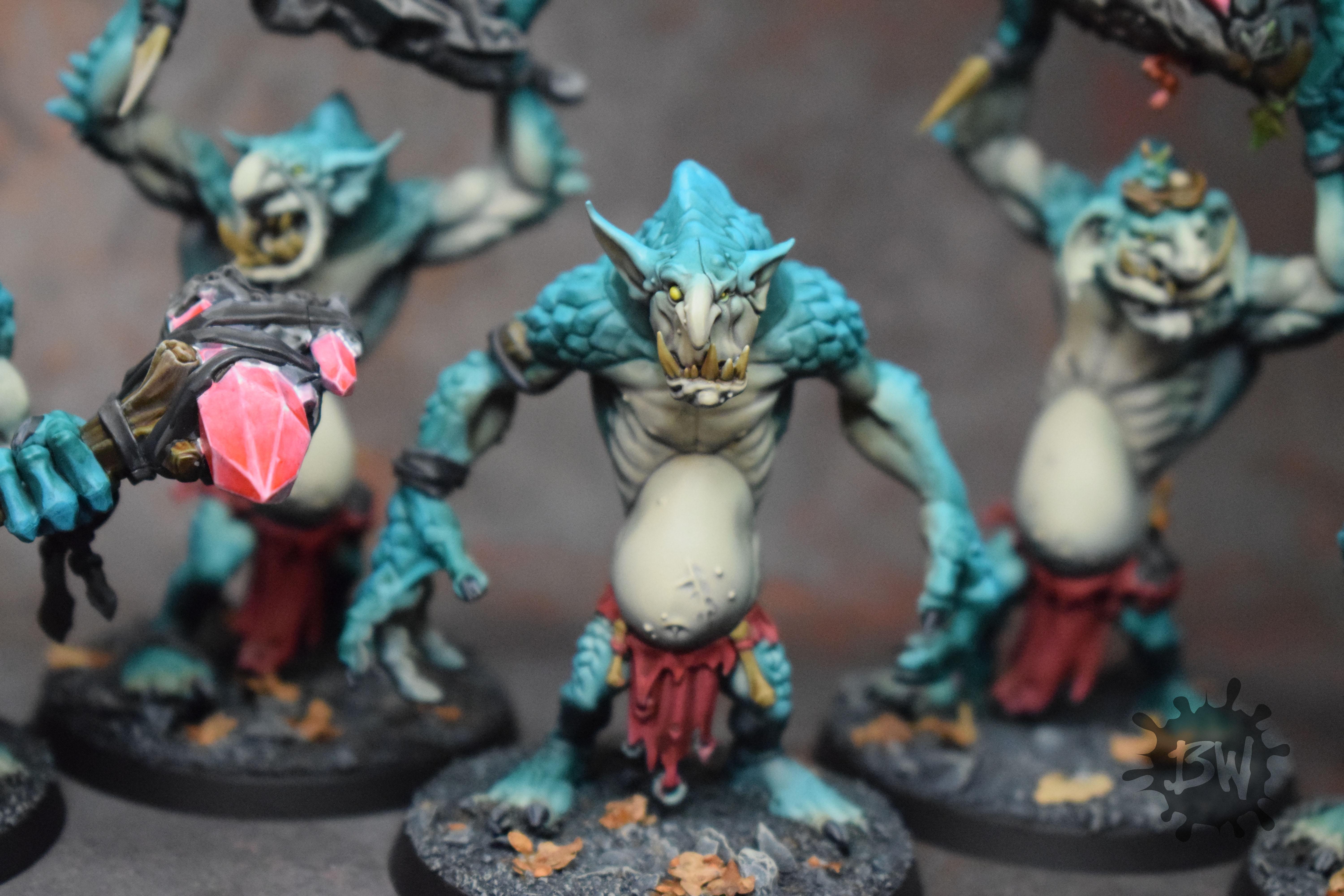 Age Of Sigmar, Bw, Destruction, Gloomspite Gitz, Rockgut Troggoths, Troggoth, Warhammer Fantasy