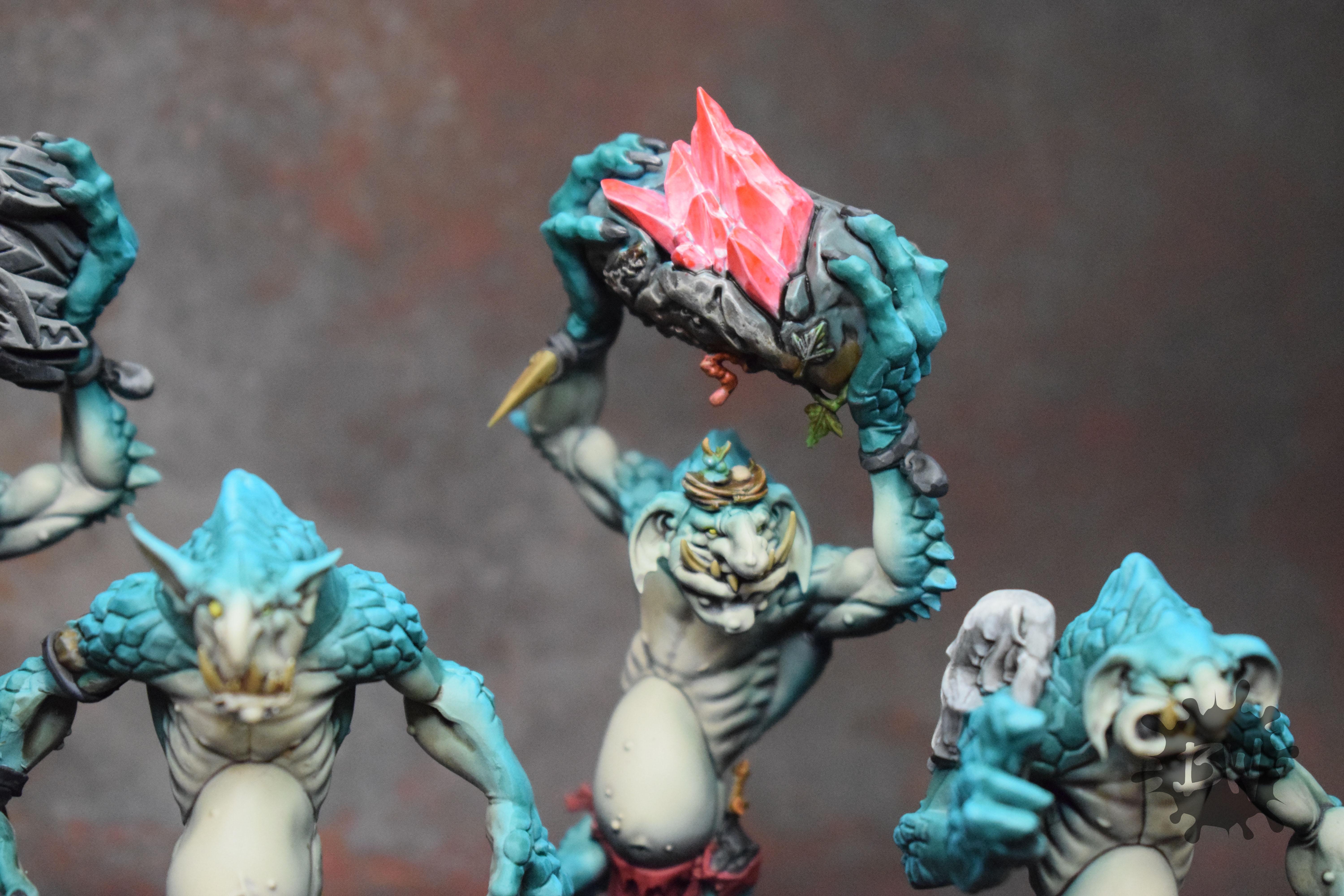 Age Of Sigmar, Bw, Destruction, Gloomspite Gitz, Rockgut Troggoths, Troggoth, Warhammer Fantasy