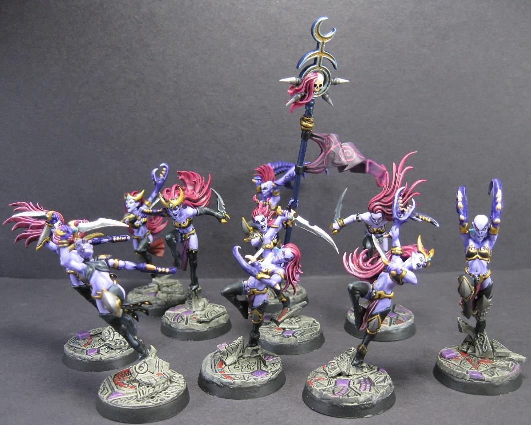 Carrero Arts, Carreroarts, Daemonettes, Demons Of Slaanesh, Miniature Painting, Painted Miniature, Painted Warhammer, Pro Painted, Pro Painted Miniature, Slaanesh, Warhammer Aos, Warhammer Fantasy, Warhammer Painted Miniature, Warhammer Painting