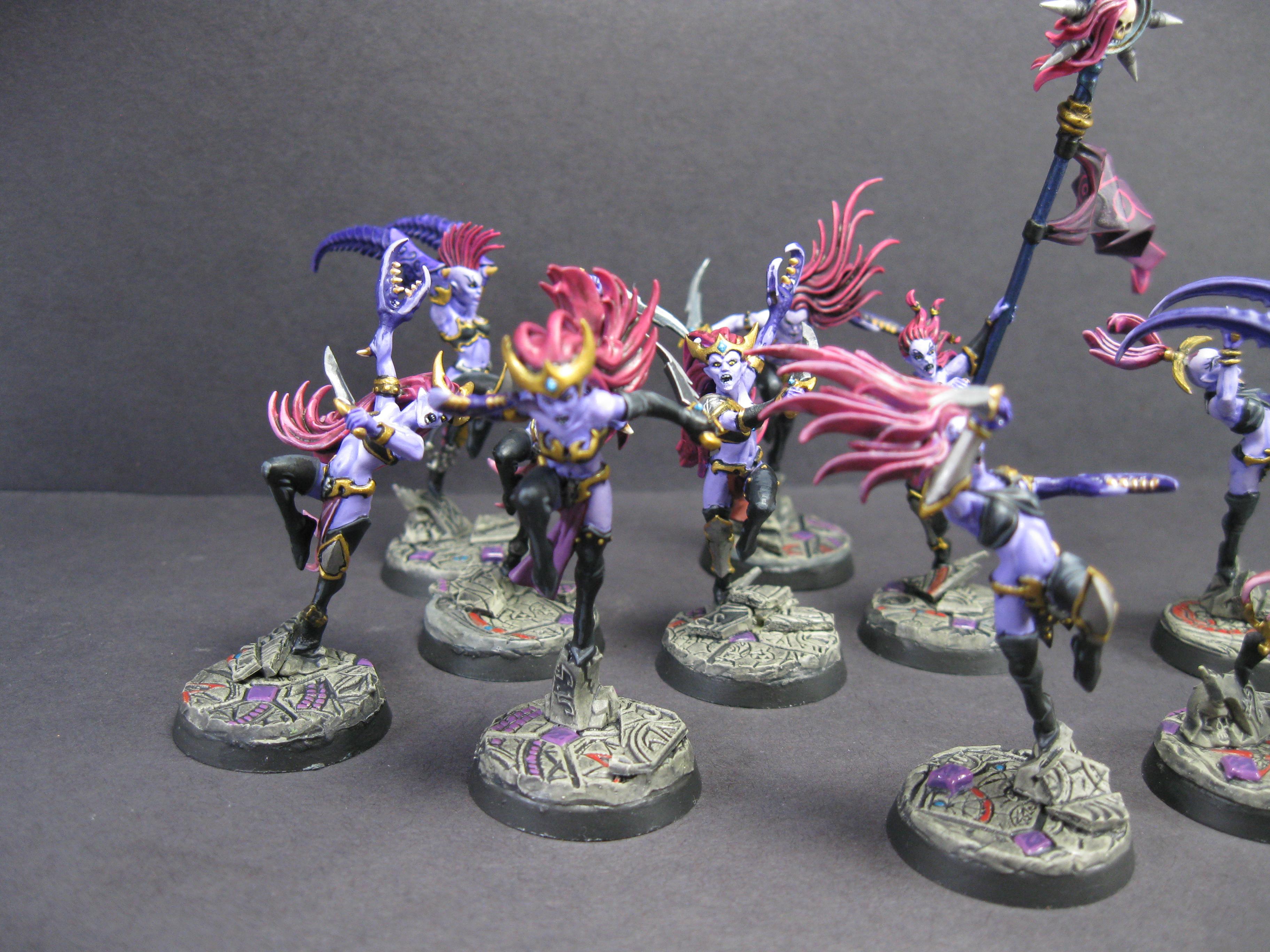 Carrero Arts, Carreroarts, Daemonettes, Demons Of Slaanesh, Miniature Painting, Painted Miniature, Painted Warhammer, Pro Painted, Pro Painted Miniature, Slaanesh, Warhammer Aos, Warhammer Fantasy, Warhammer Painted Miniature, Warhammer Painting