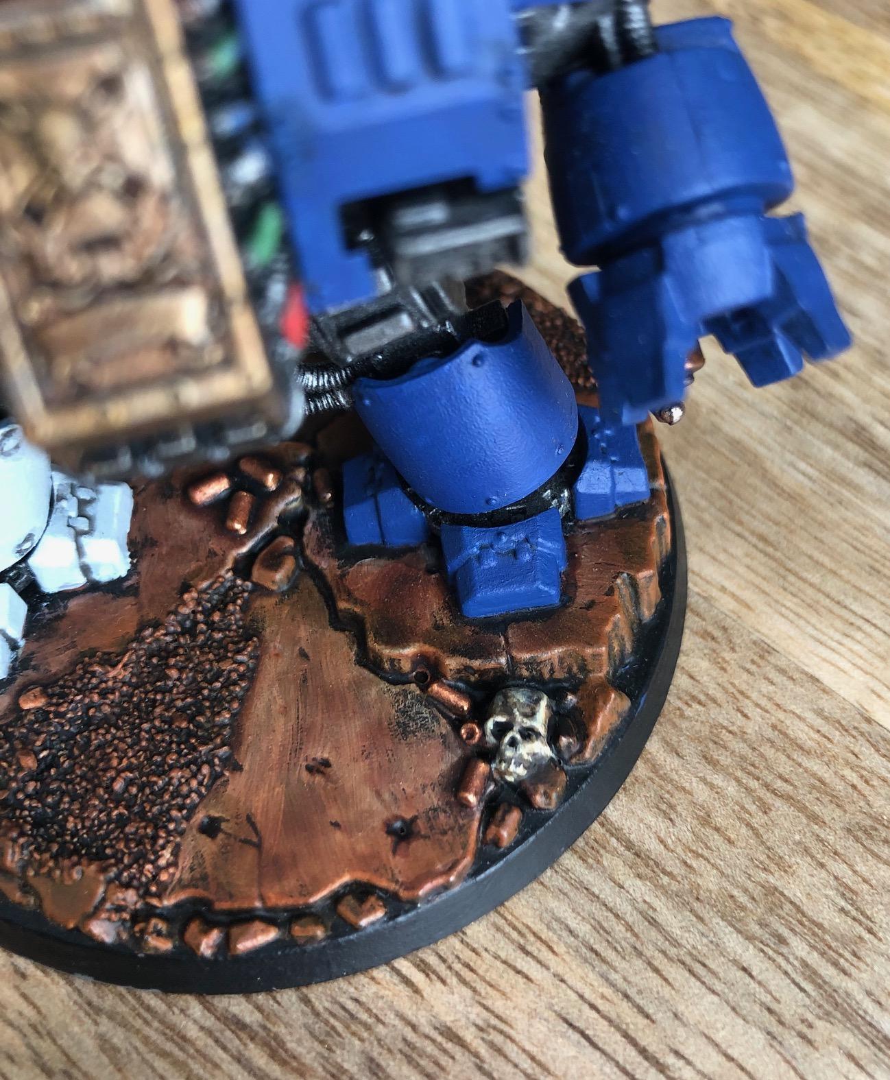 Marines Errant Dreadnought WIP - skull (top)