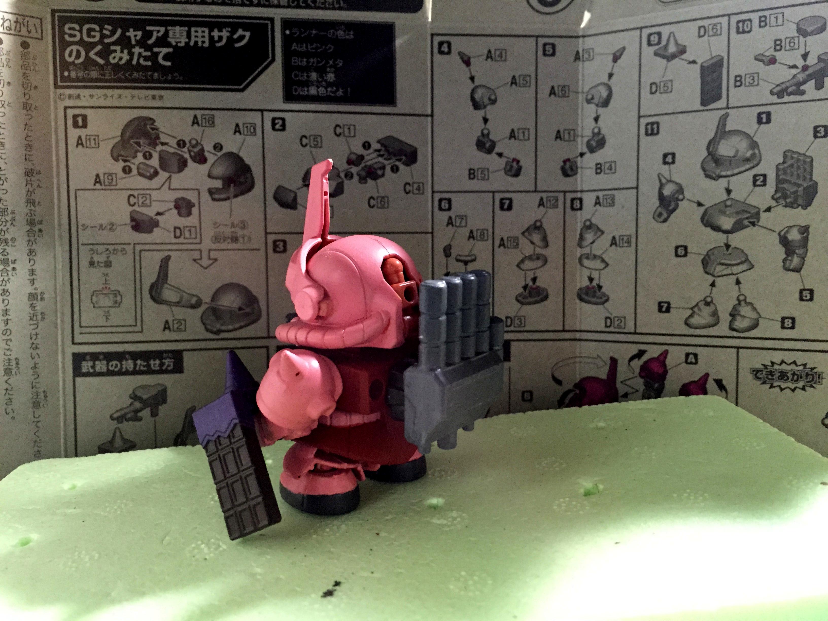 Char, Chibi, Gunpla, Ms-06s, Sd, Zaku