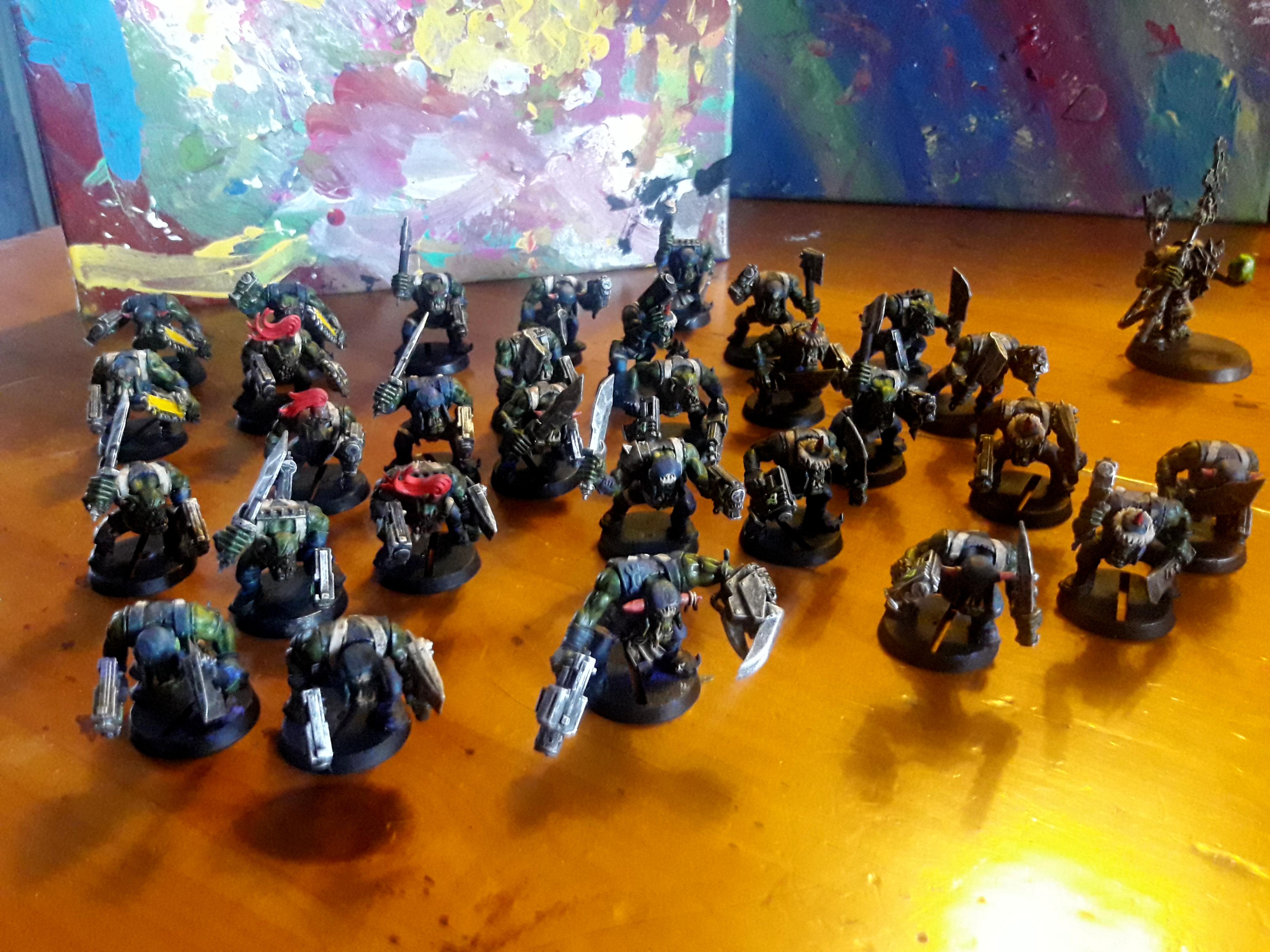 Blue, Boy, Orks, Warhammer 40,000