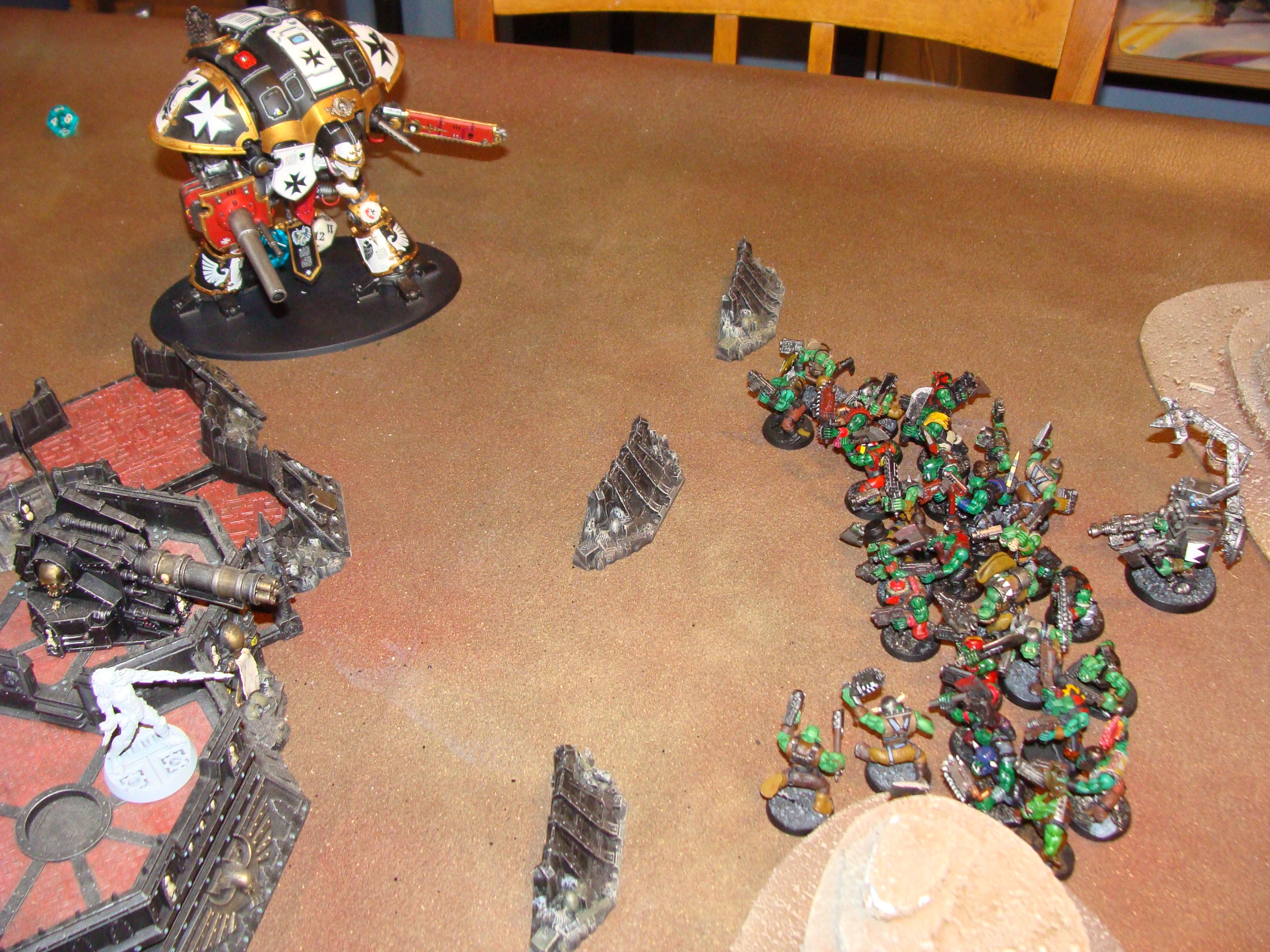 Admech, Battle Report, Imperial Knight, Mechanicum, Orks