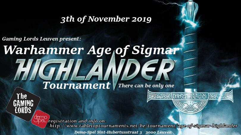 Poster, Tournament, Warhammer Age of Sigmar Highlander