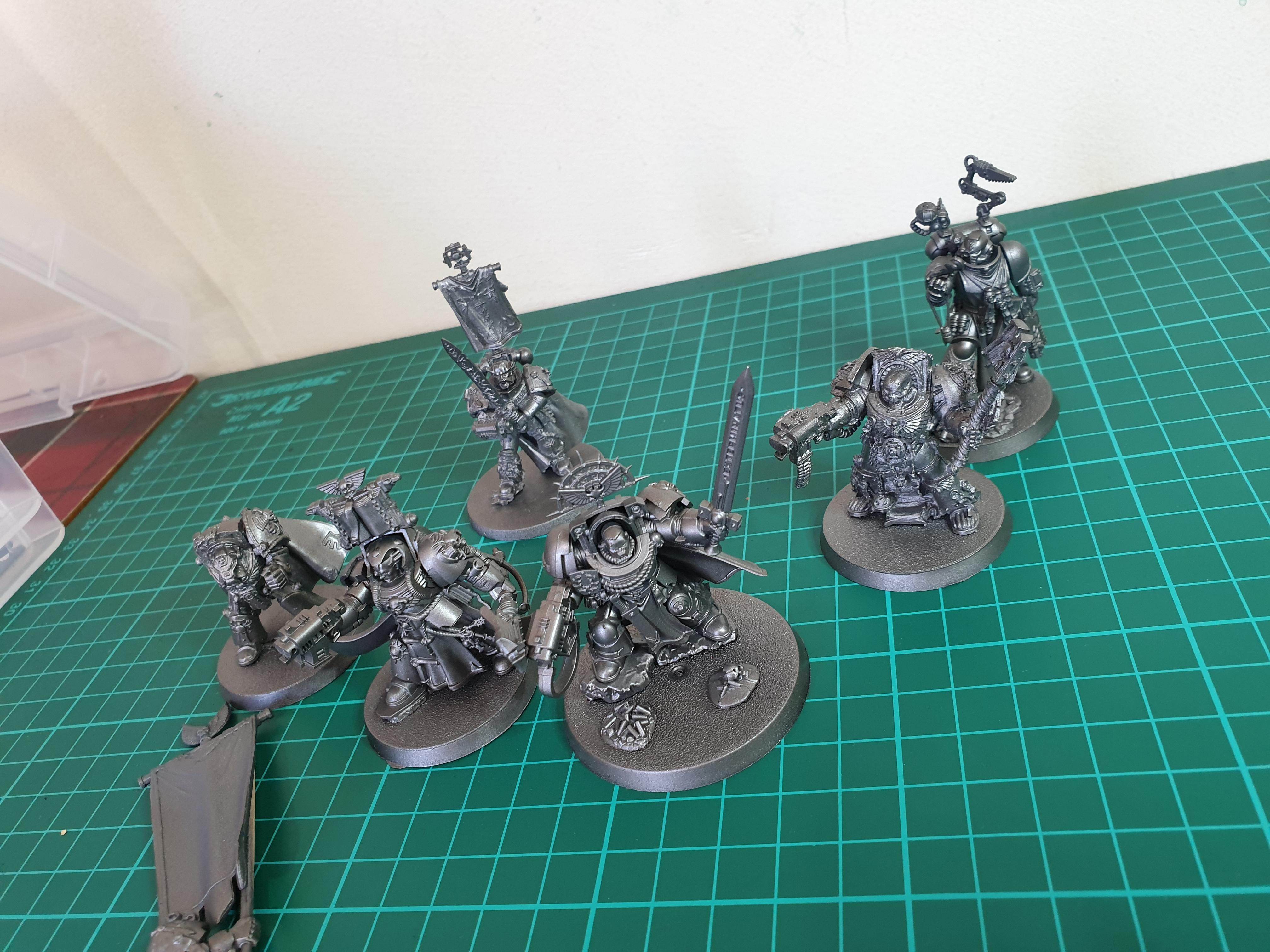 Command Squad, Space Marines, Terminator Armor, Work In Progress