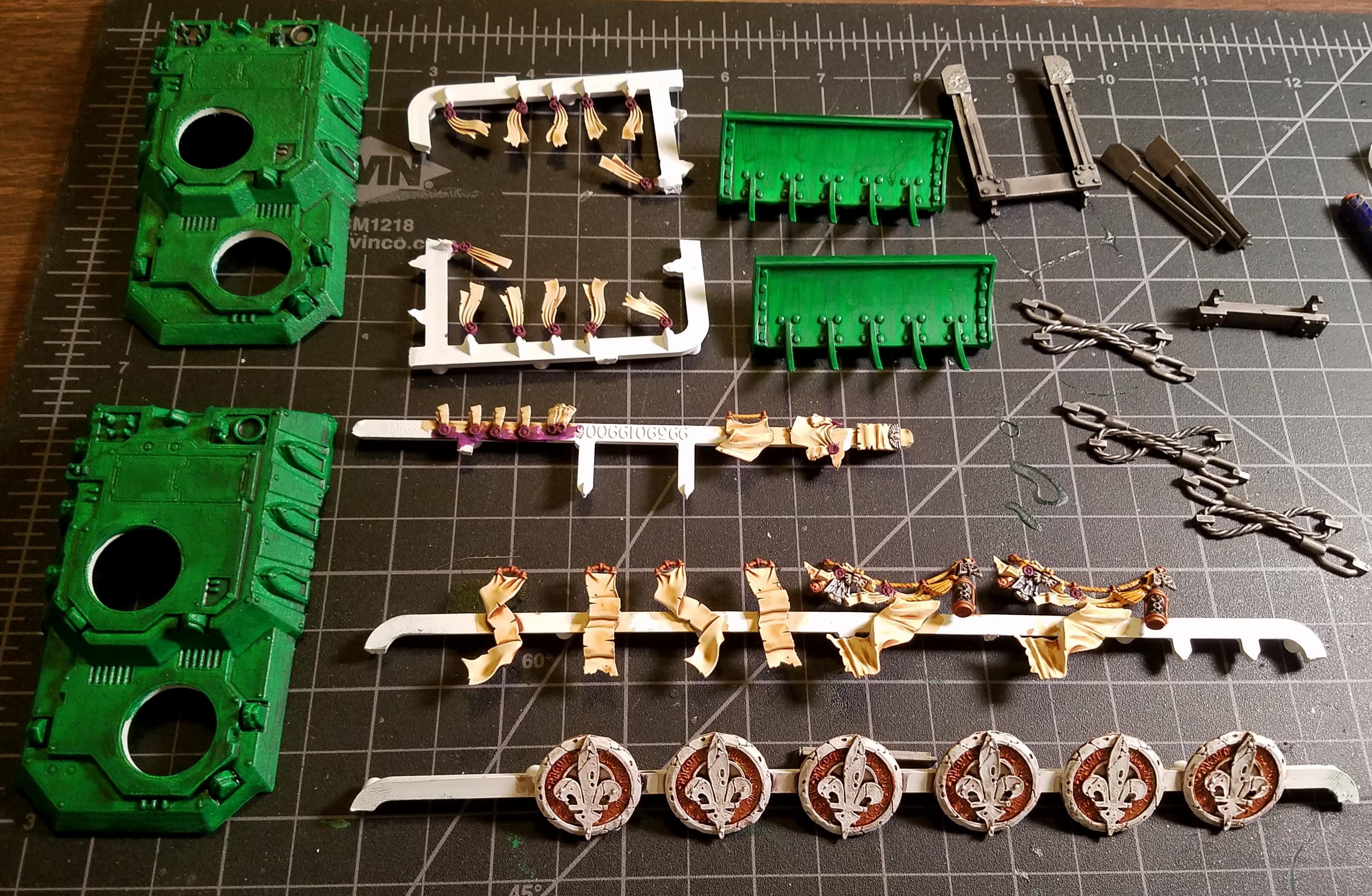 Progress on painting tank trim