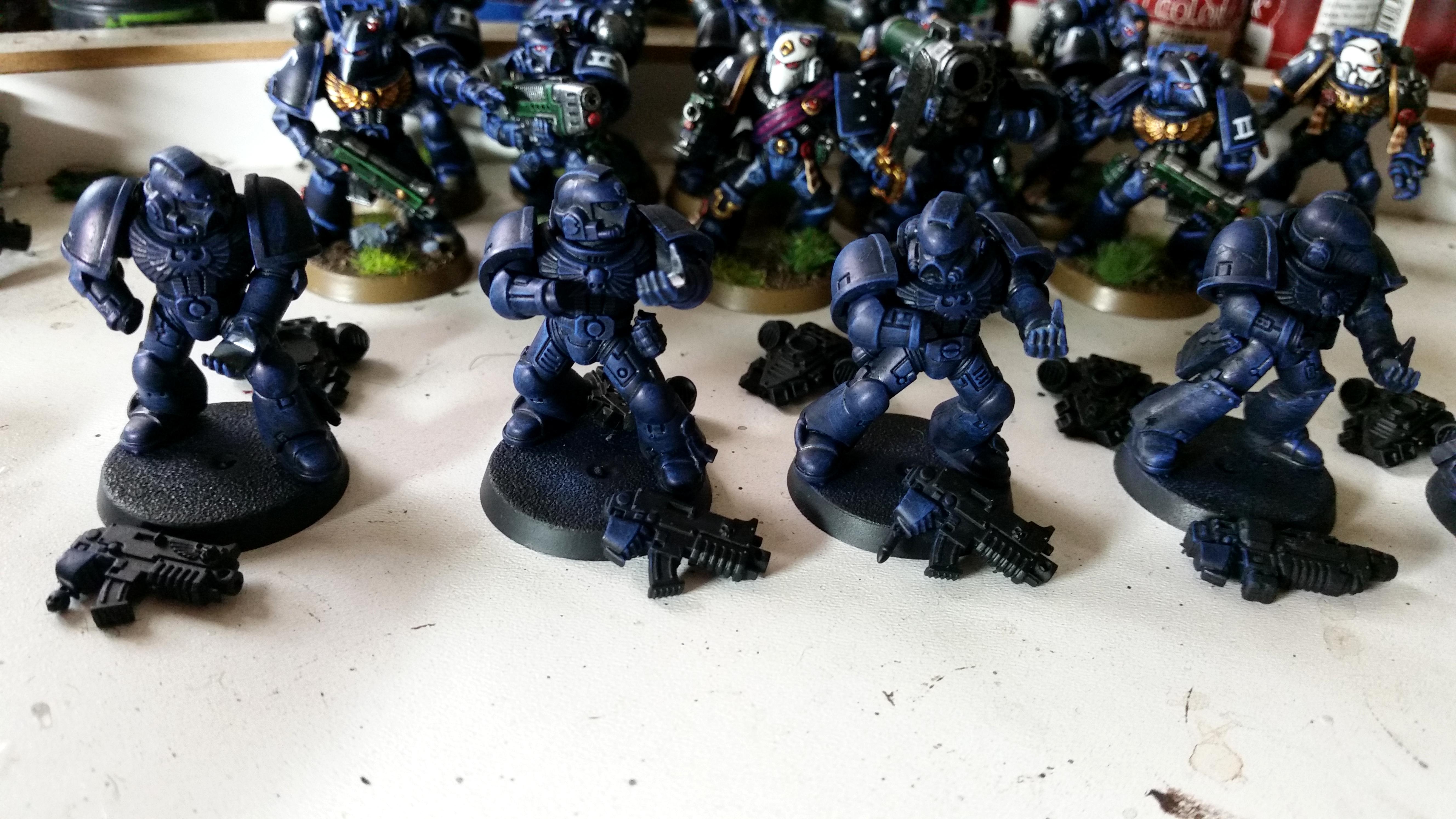 Space Marines, Tactical Squad, Ultramarines, Work In Progress