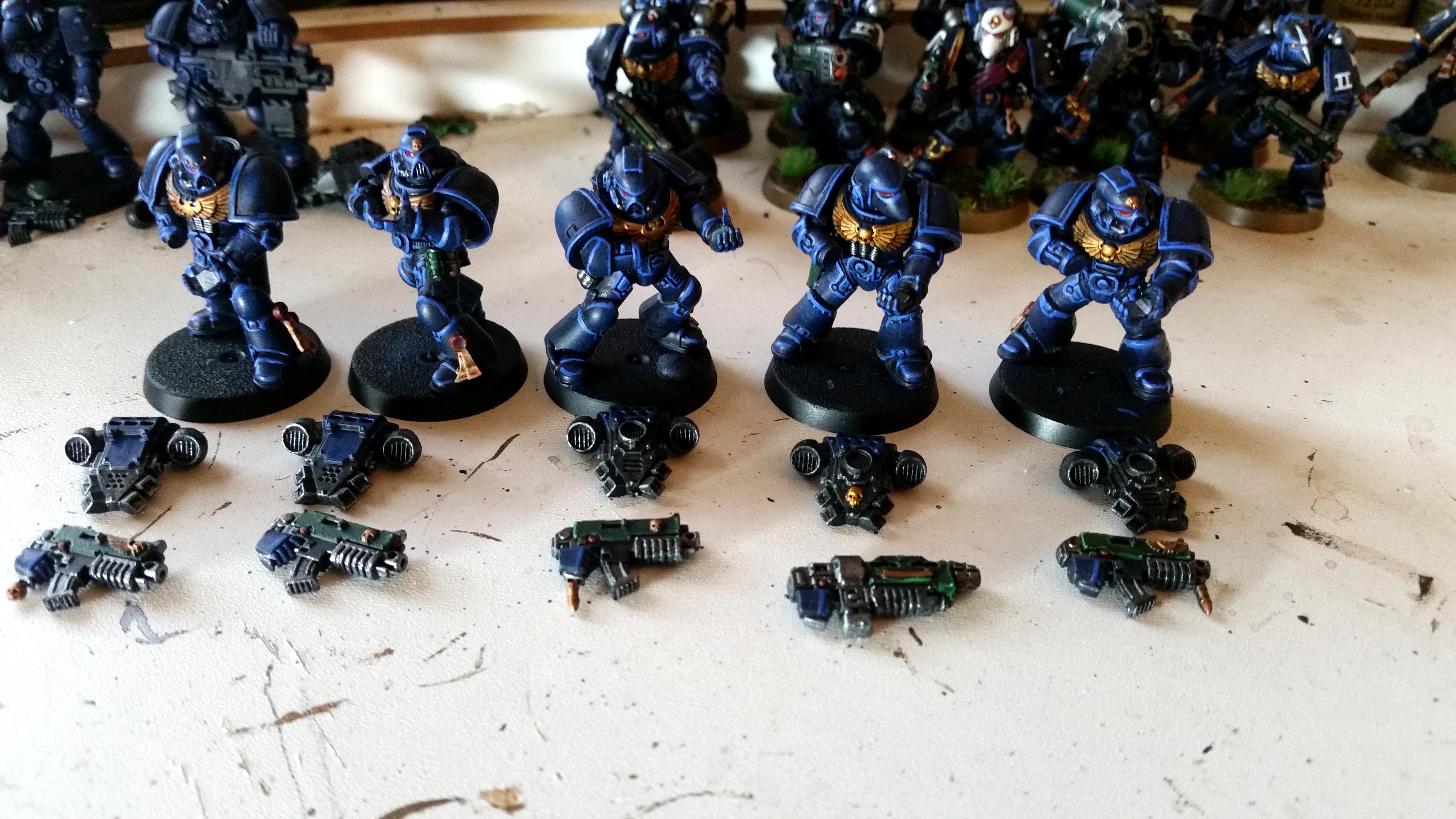 Space Marines, Tactical Squad, Ultramarines, Work In Progress