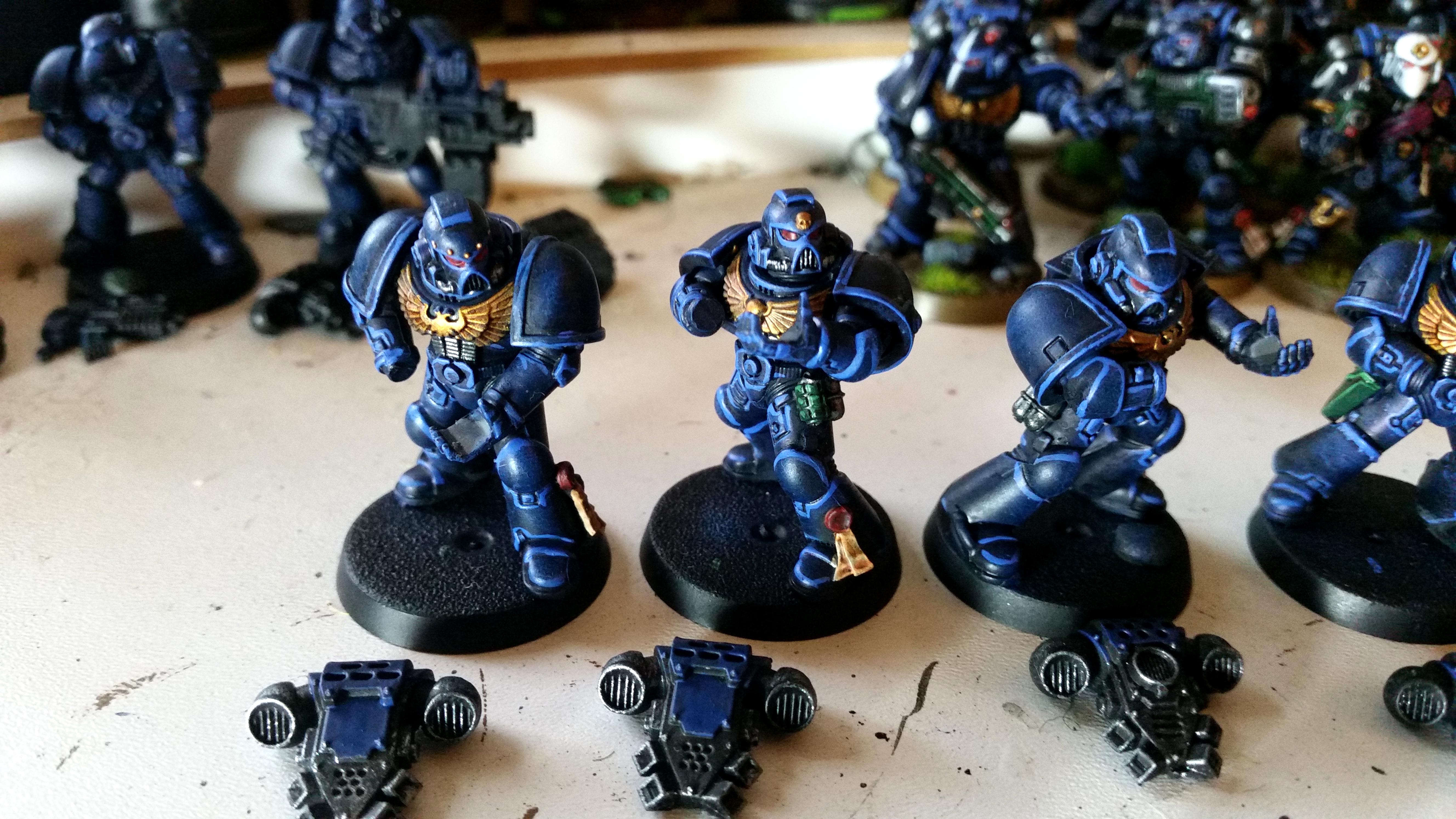 Space Marines, Tactical Squad, Ultramarines, Work In Progress