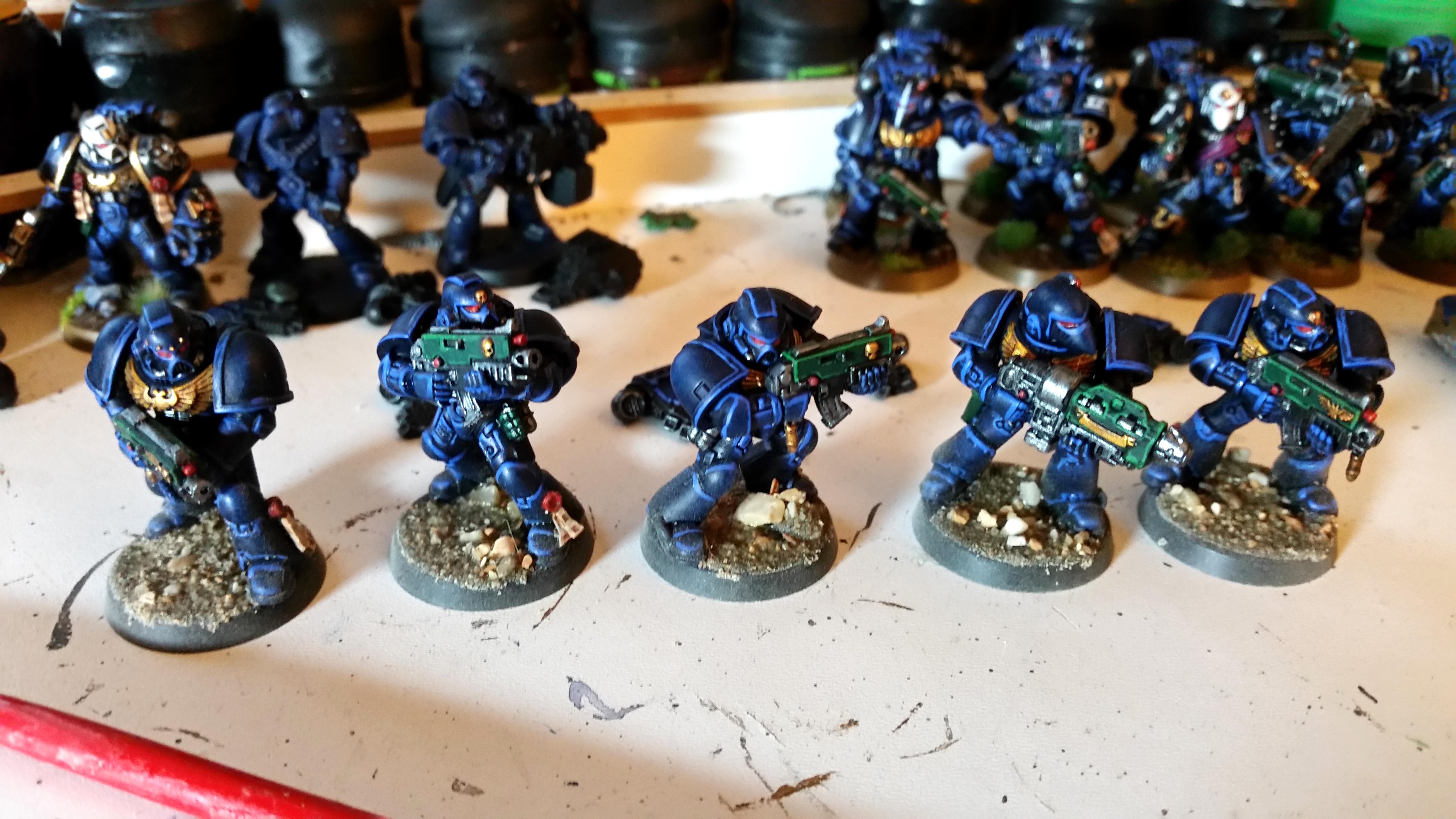 Space Marines, Tactical Squad, Ultramarines, Work In Progress