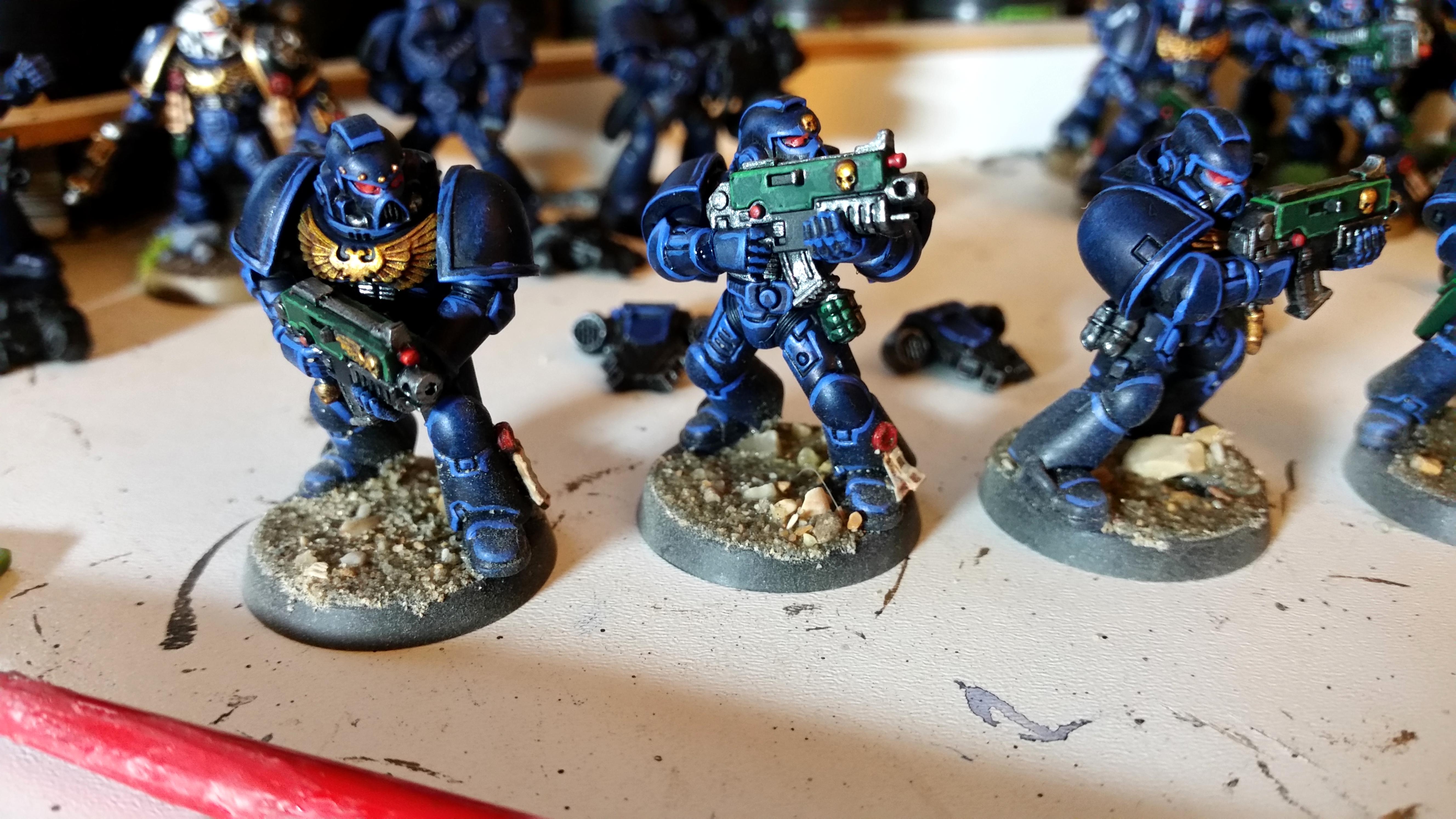 Space Marines, Tactical Squad, Ultramarines, Work In Progress