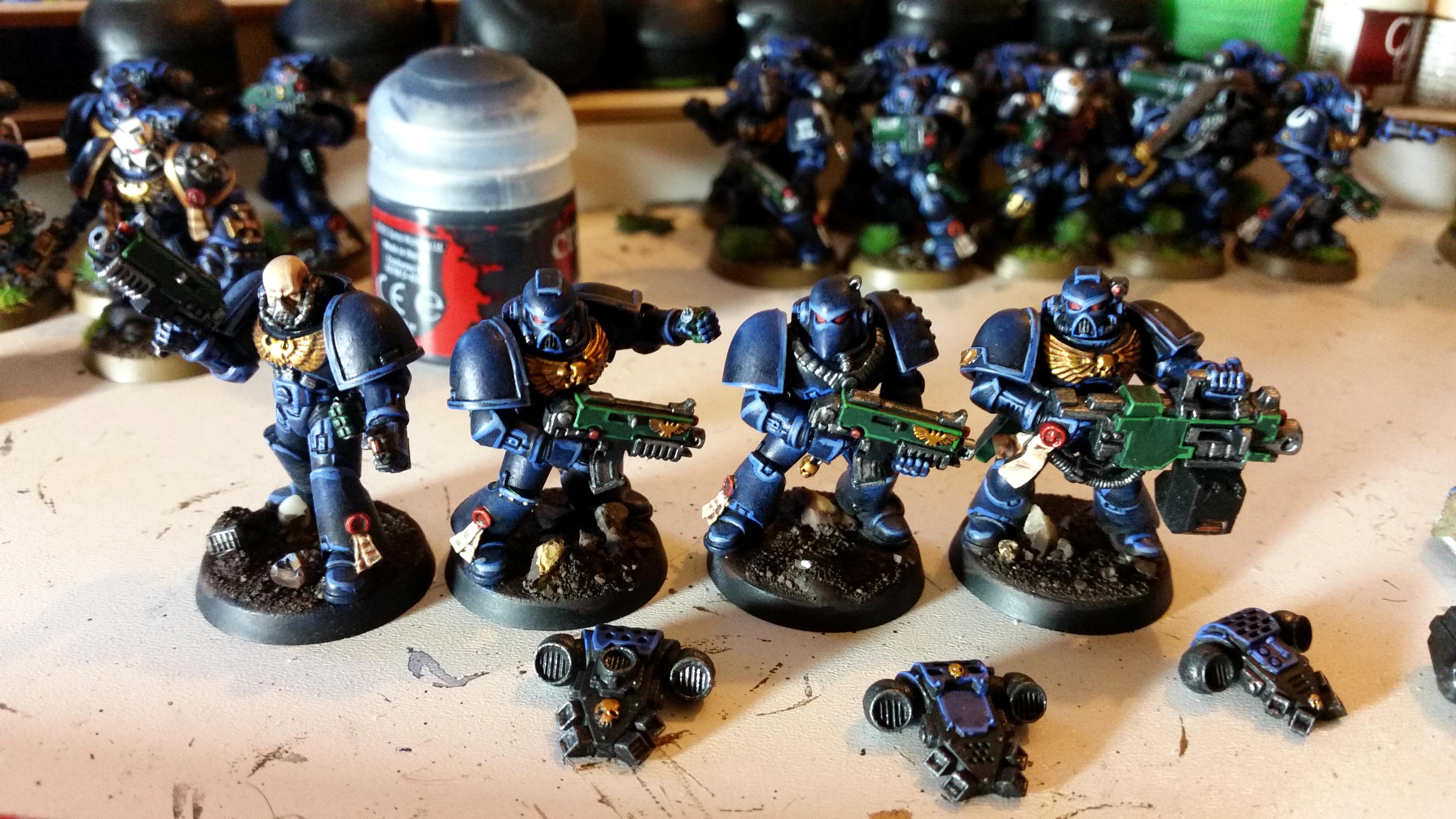 Space Marines, Tactical Squad, Ultramarines, Work In Progress