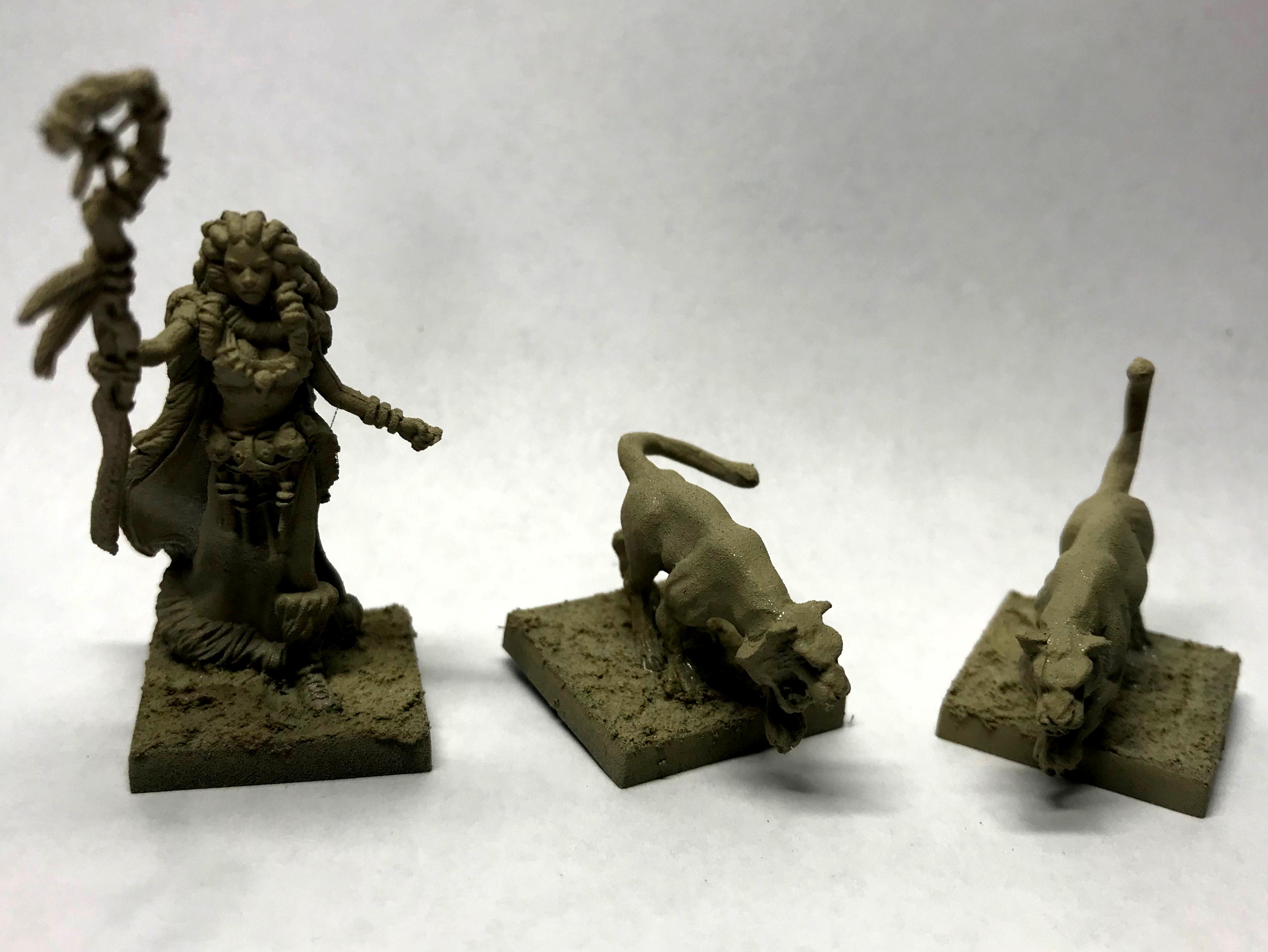 Kings of War Vanguard Forces of Nature metal druid and animal companions