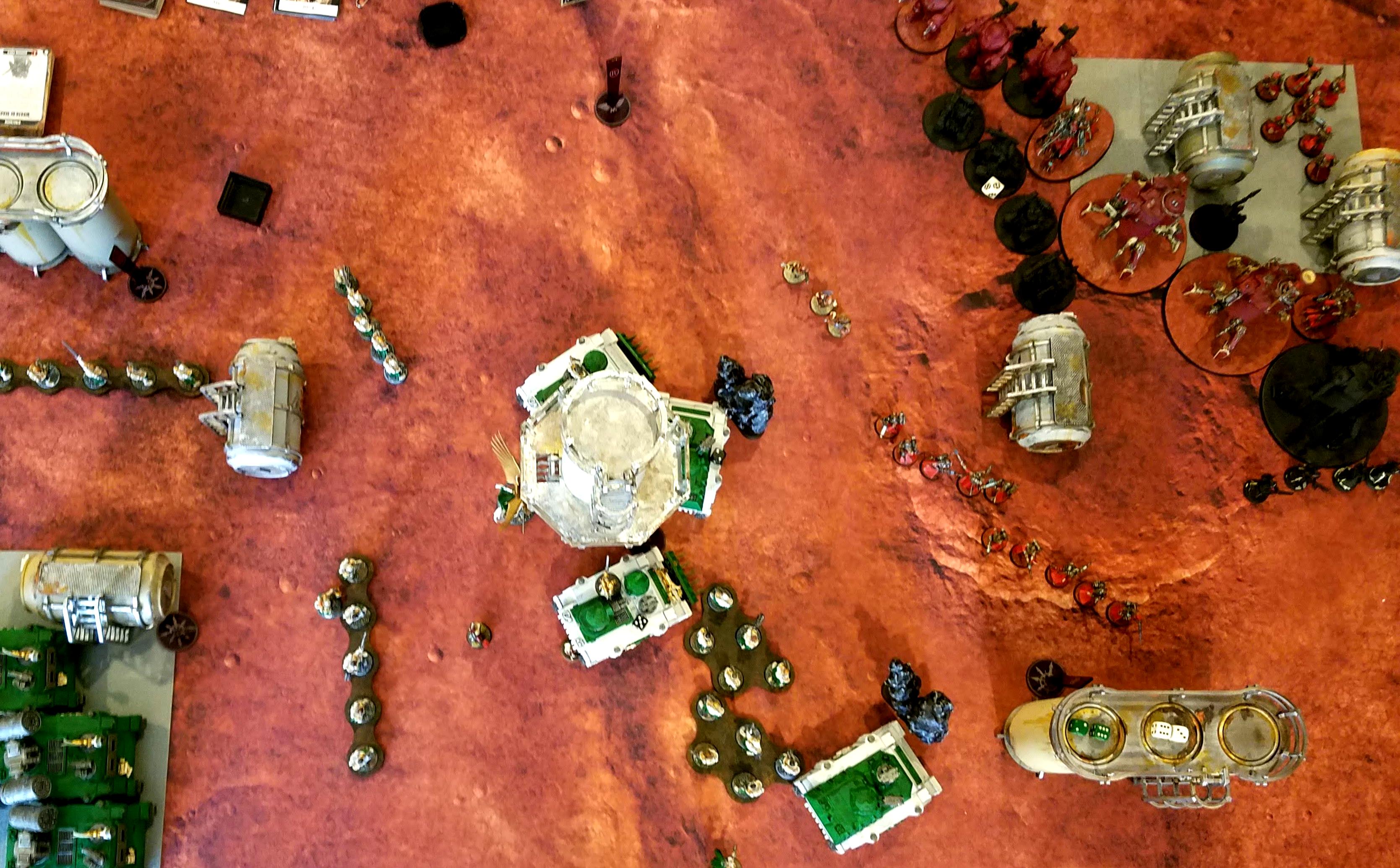 Sisters Turn 1 / AdMech Turn 2. Short-range firefight.