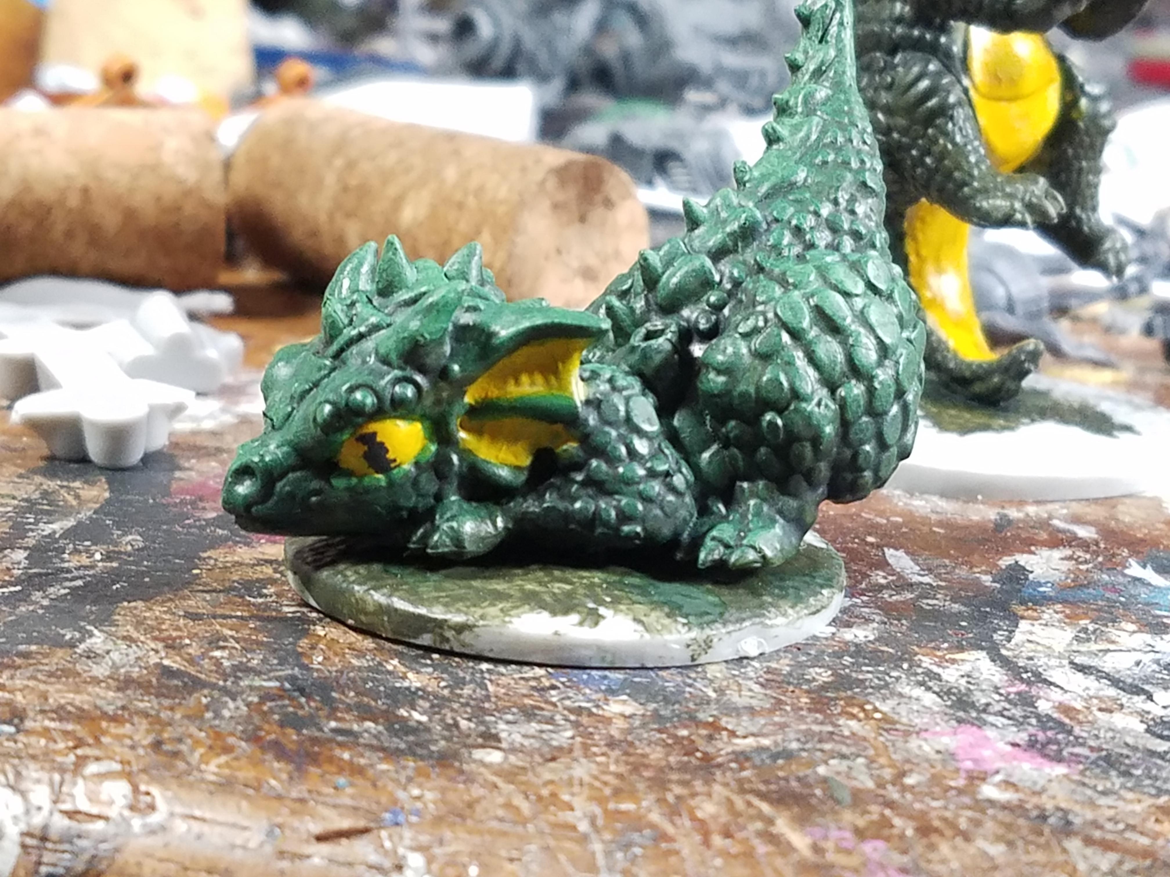 Dragon, Drybrush, Reaper, Reaper Bones, Rocky, Work In Progress