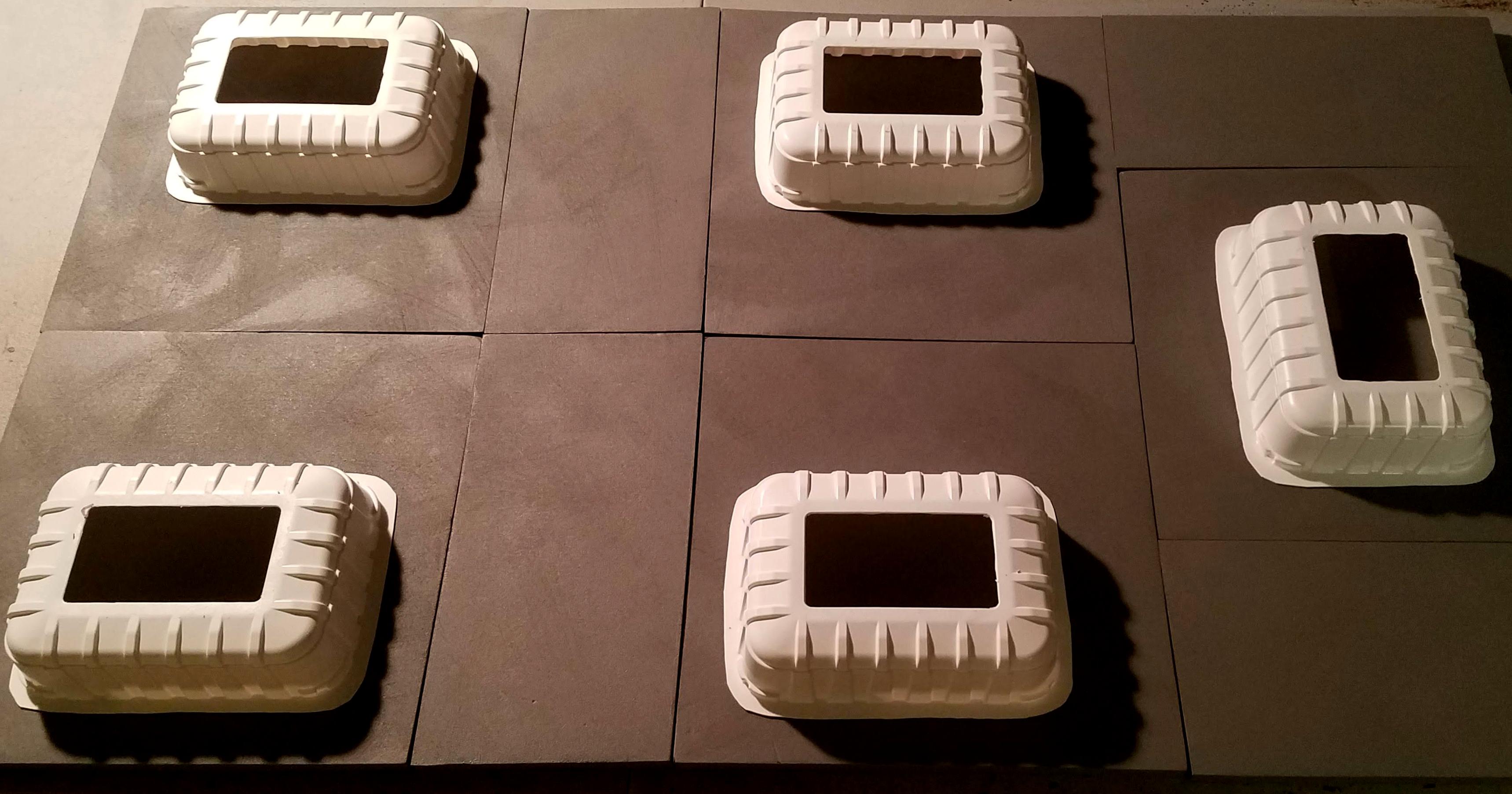 Modular terrain mockup, wide spacing