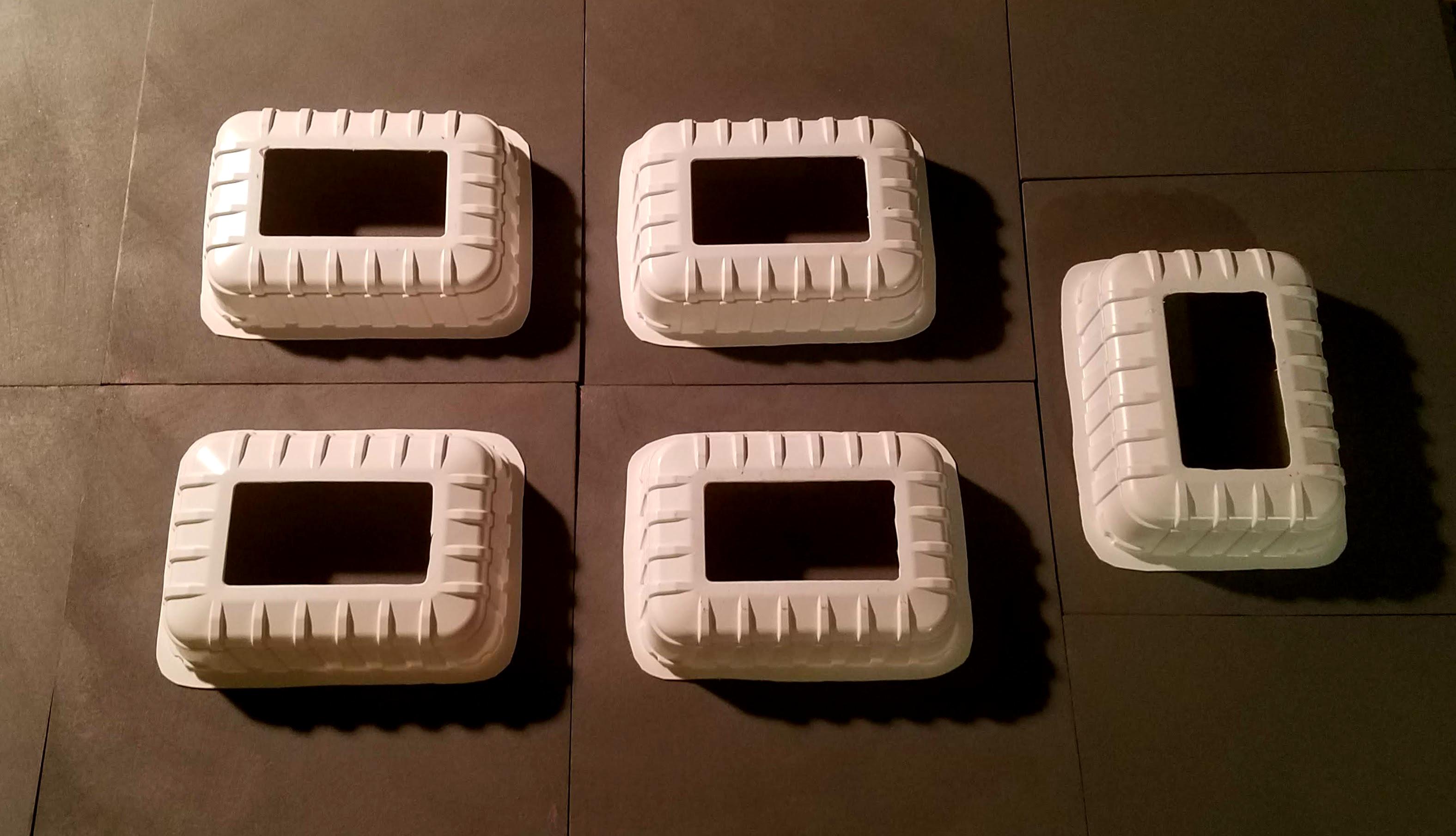 Modular terrain mockup, tight spacing