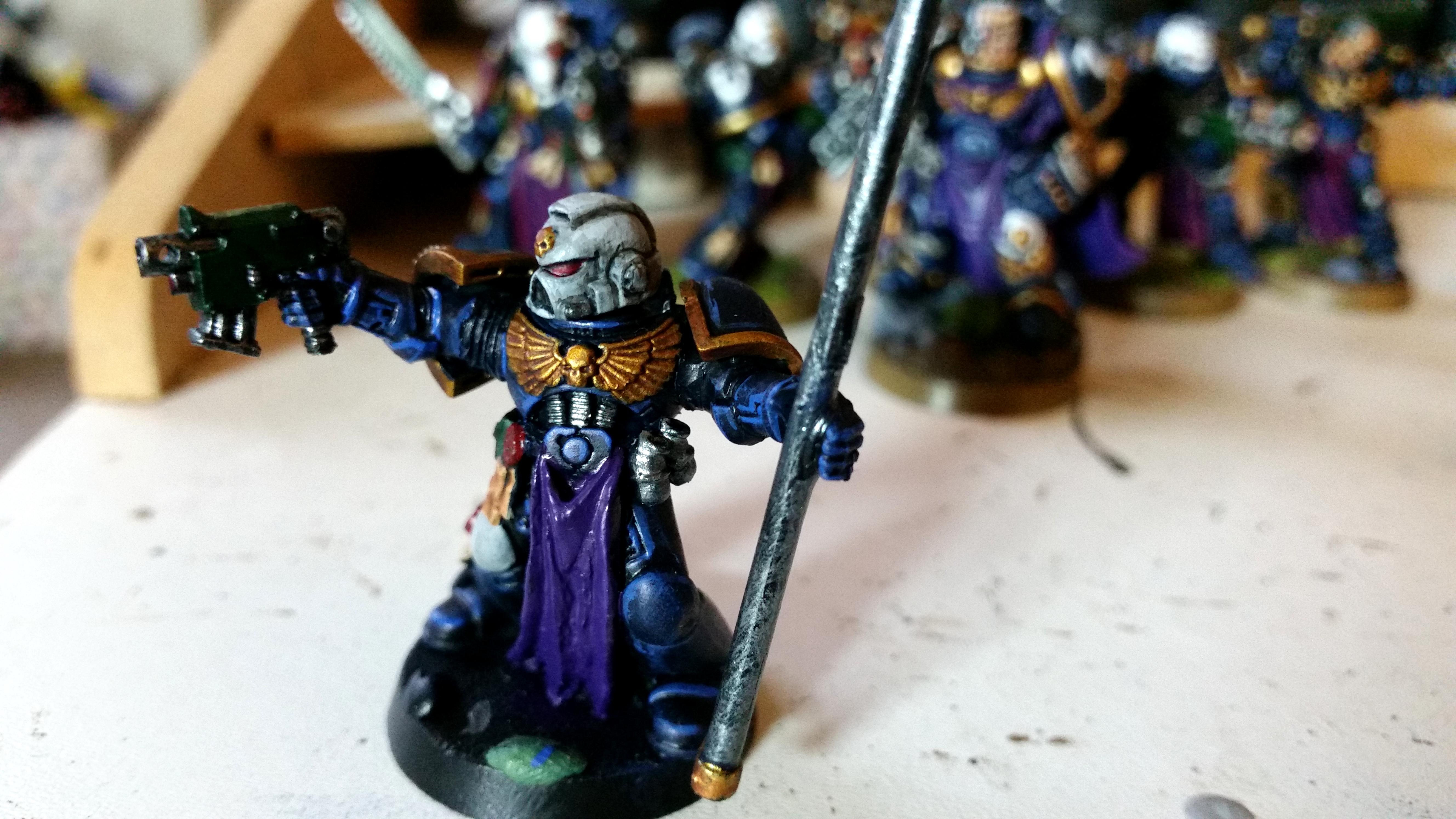 Ancient, Space Marines, Standard Bearer, Ultramarines