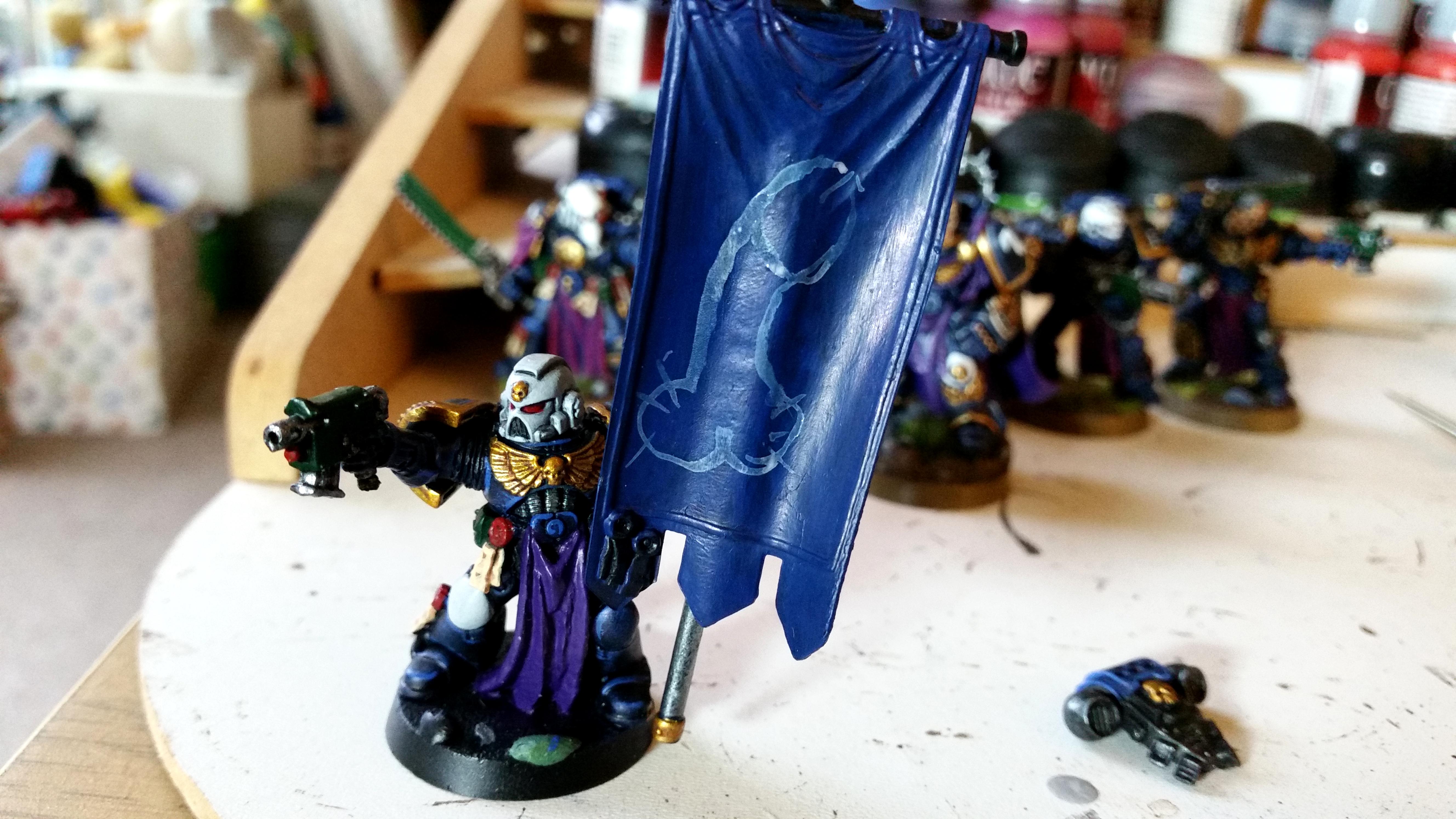 Ancient, Nsfw, Space Marines, Standard Bearer, Ultramarines